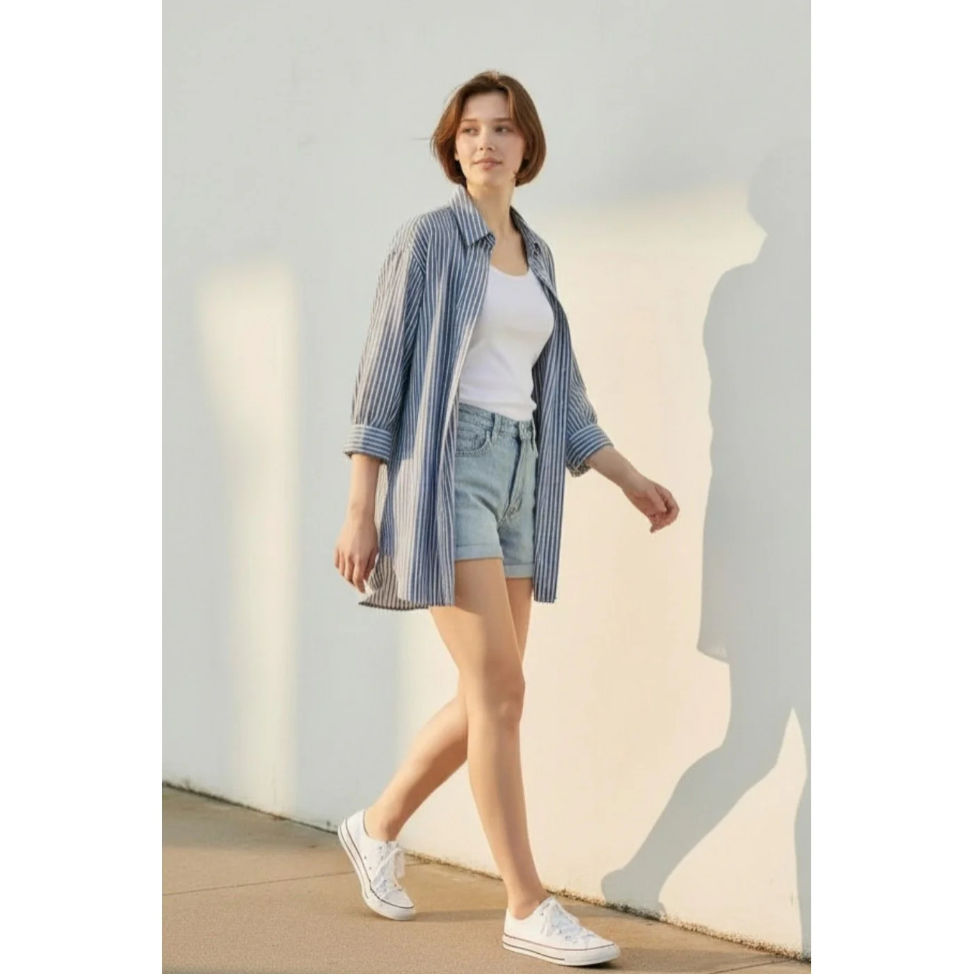 Chemise - Bleu Jeans - Image 3