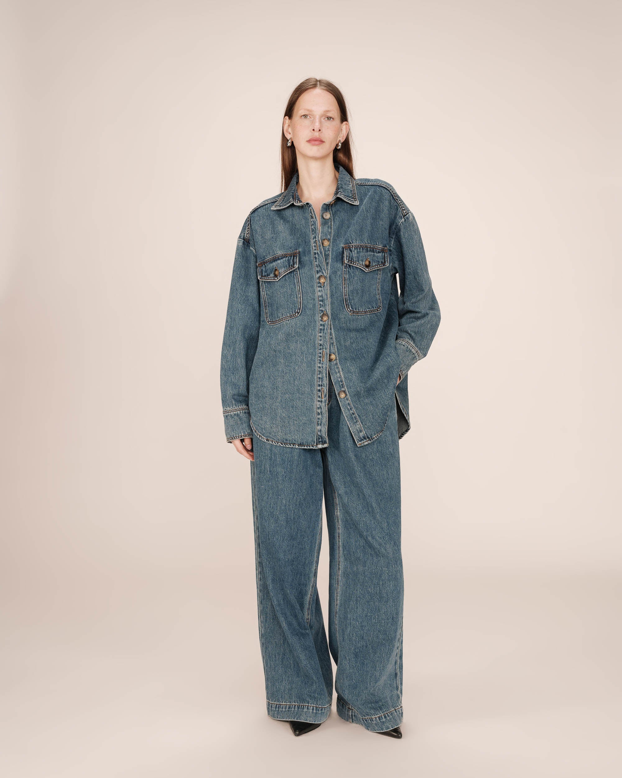 Surchemise Oversize Vintage Blue Sydney - Image 4