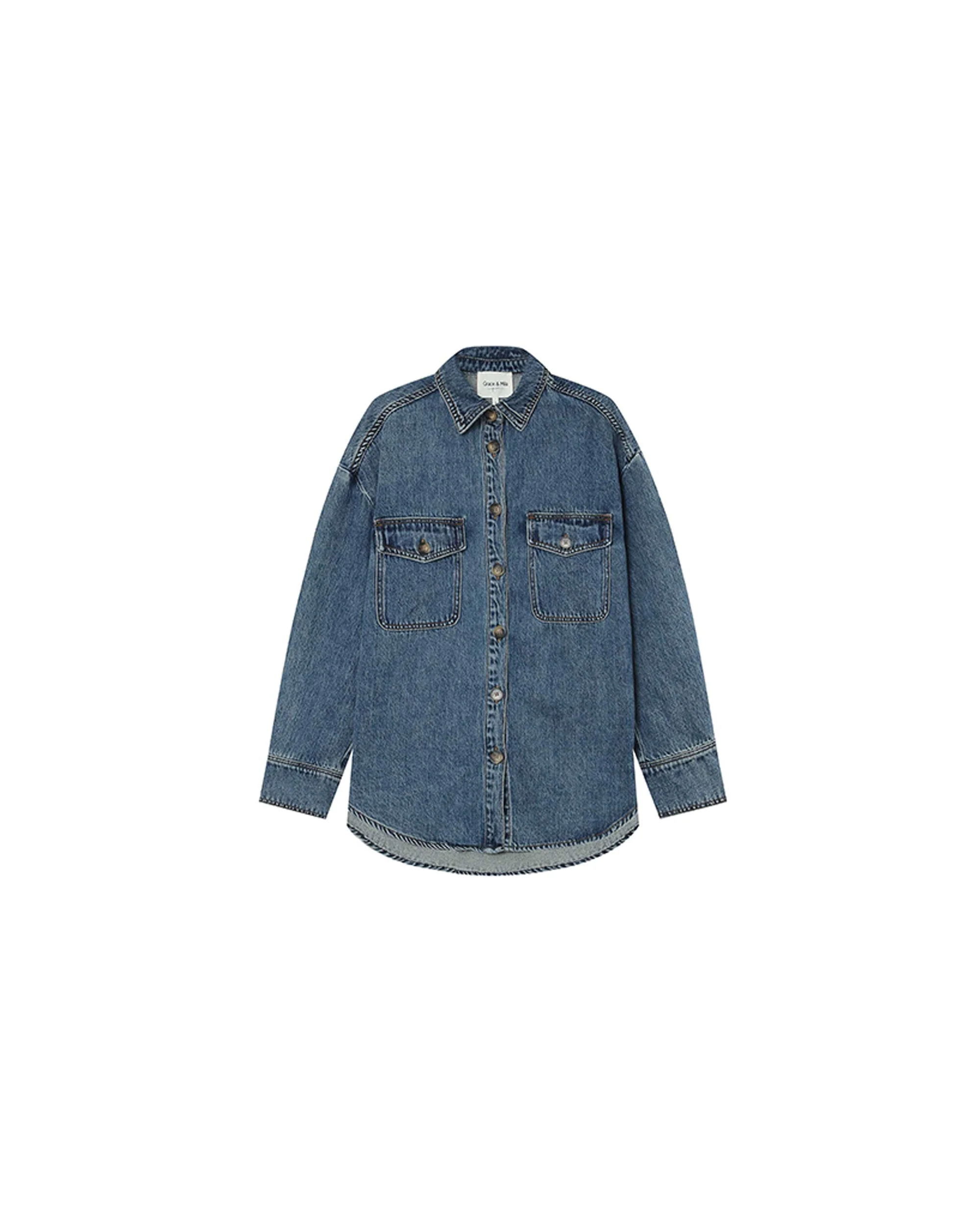 Surchemise Oversize Vintage Blue Sydney - Image 7