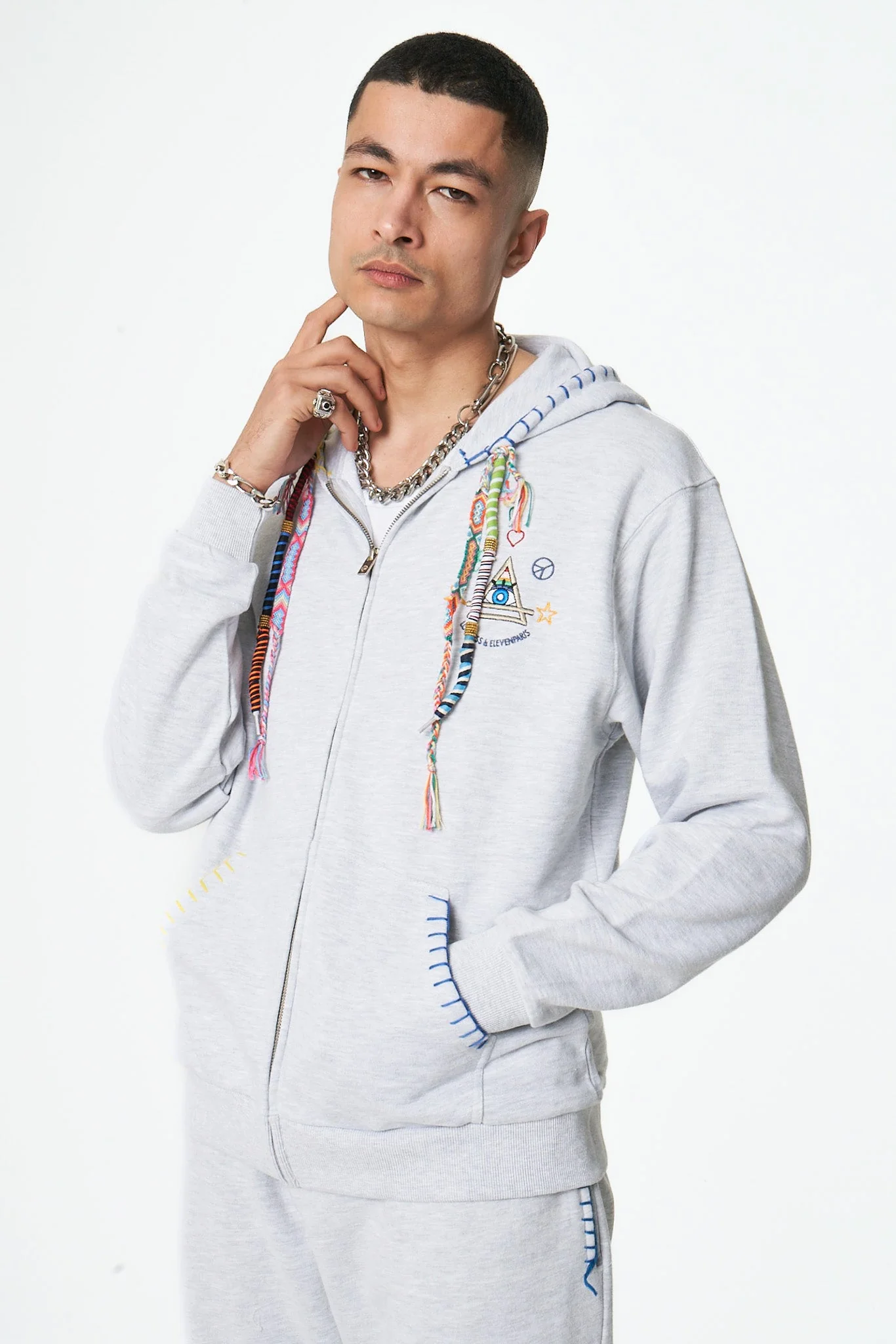 Sweat Moon - Light Grey Melanged - Image 4