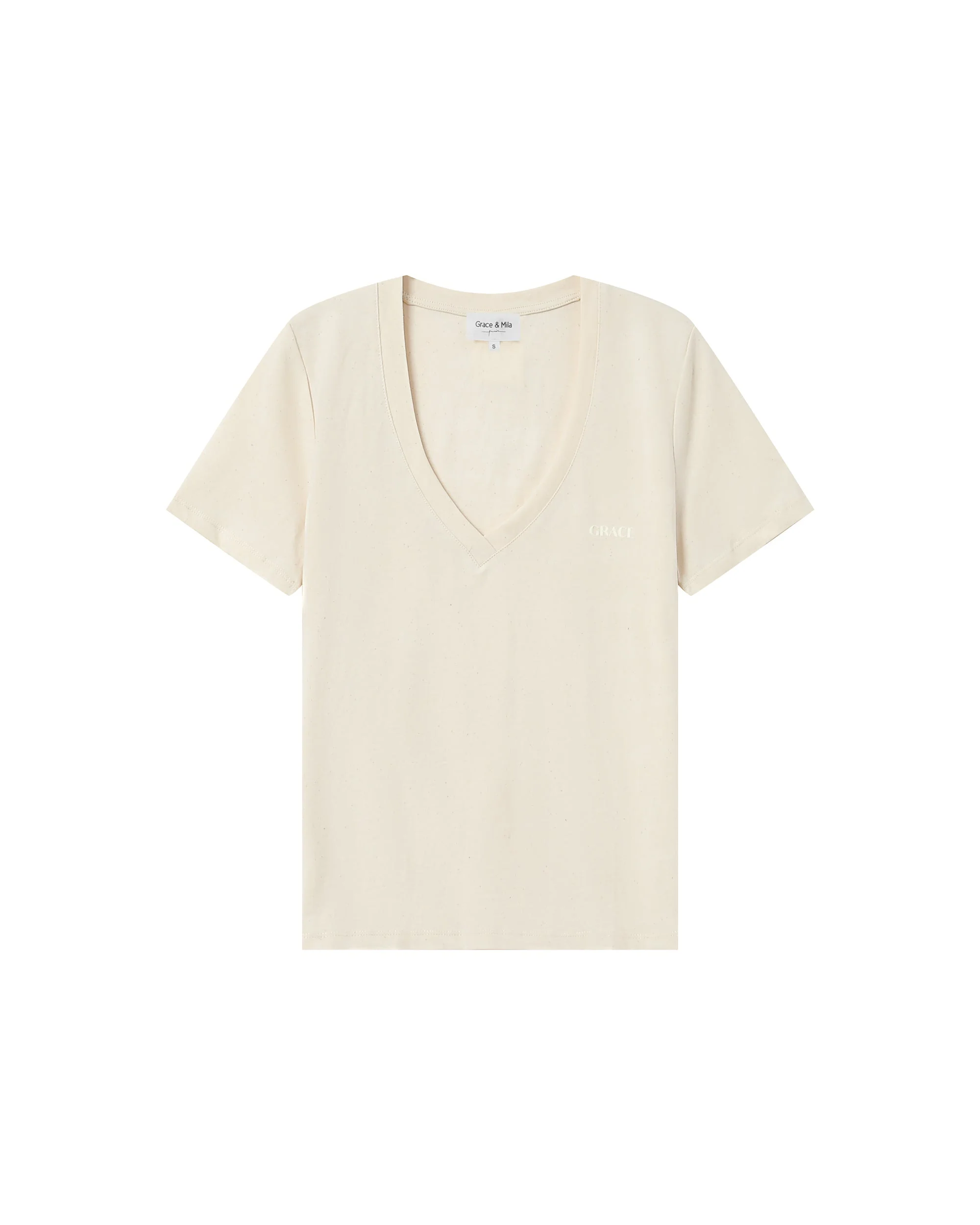 T-Shirt A Message Beige Samory - Image 5