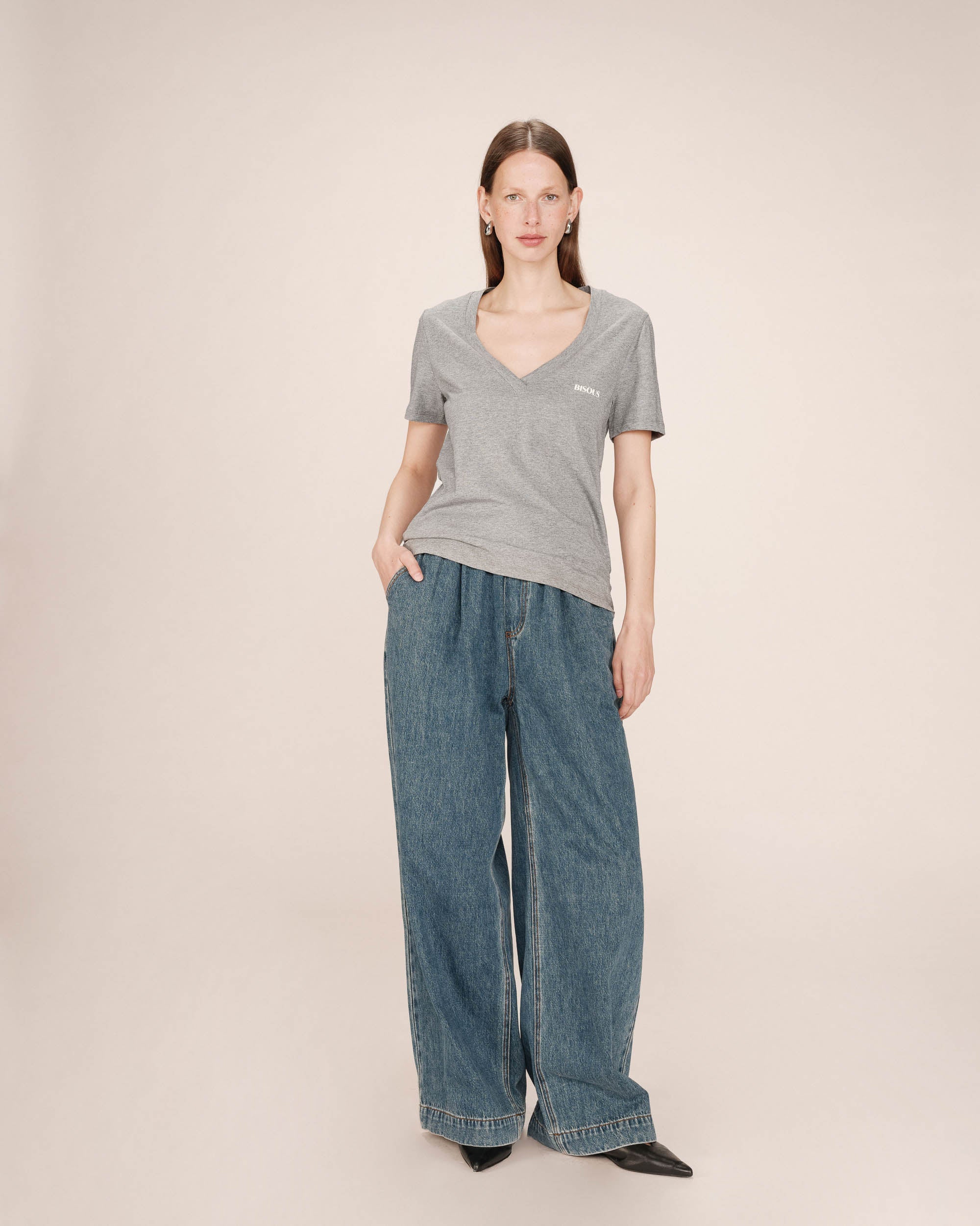 T-Shirt A Message Gris Samory - Image 3