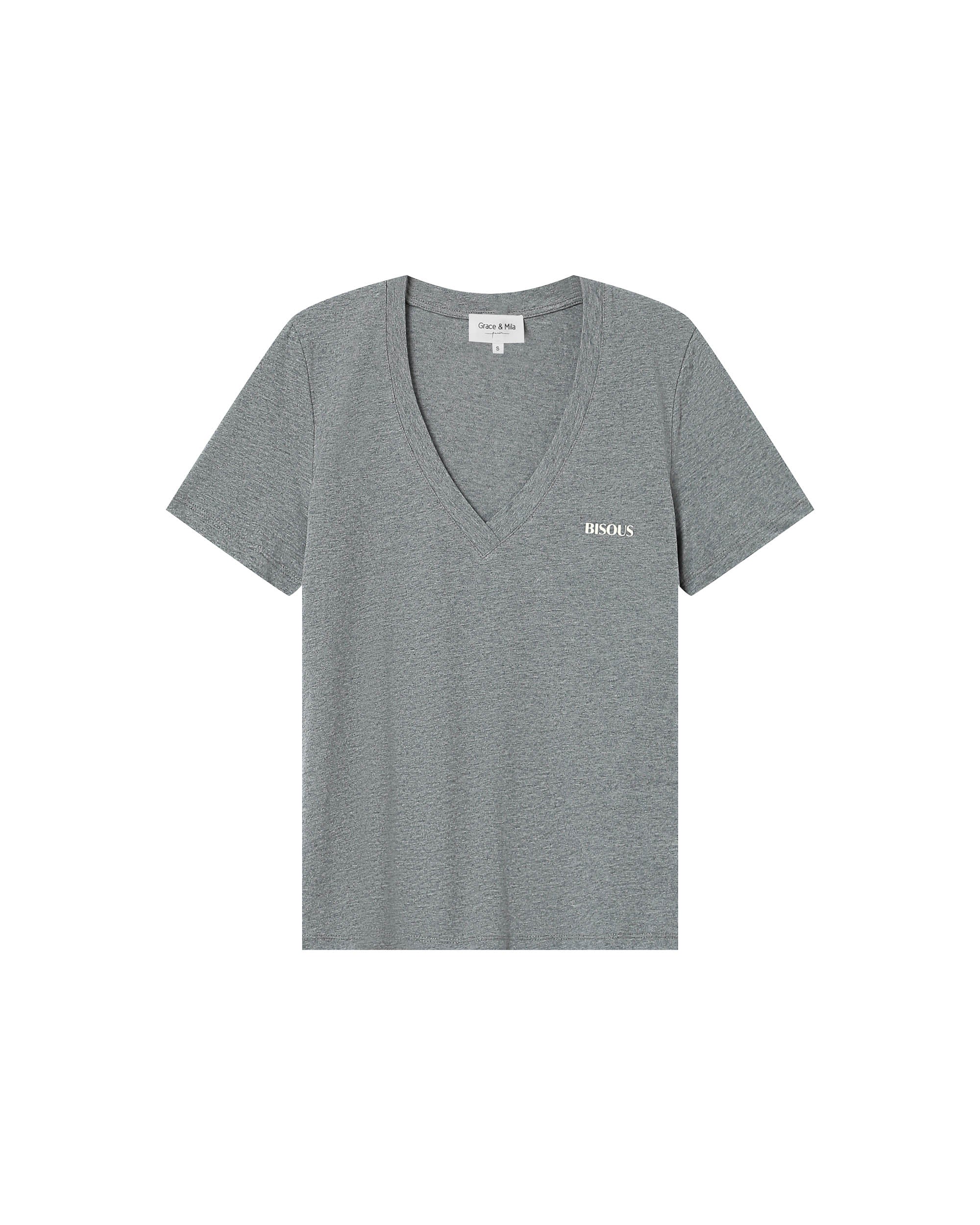 T-Shirt A Message Gris Samory - Image 5