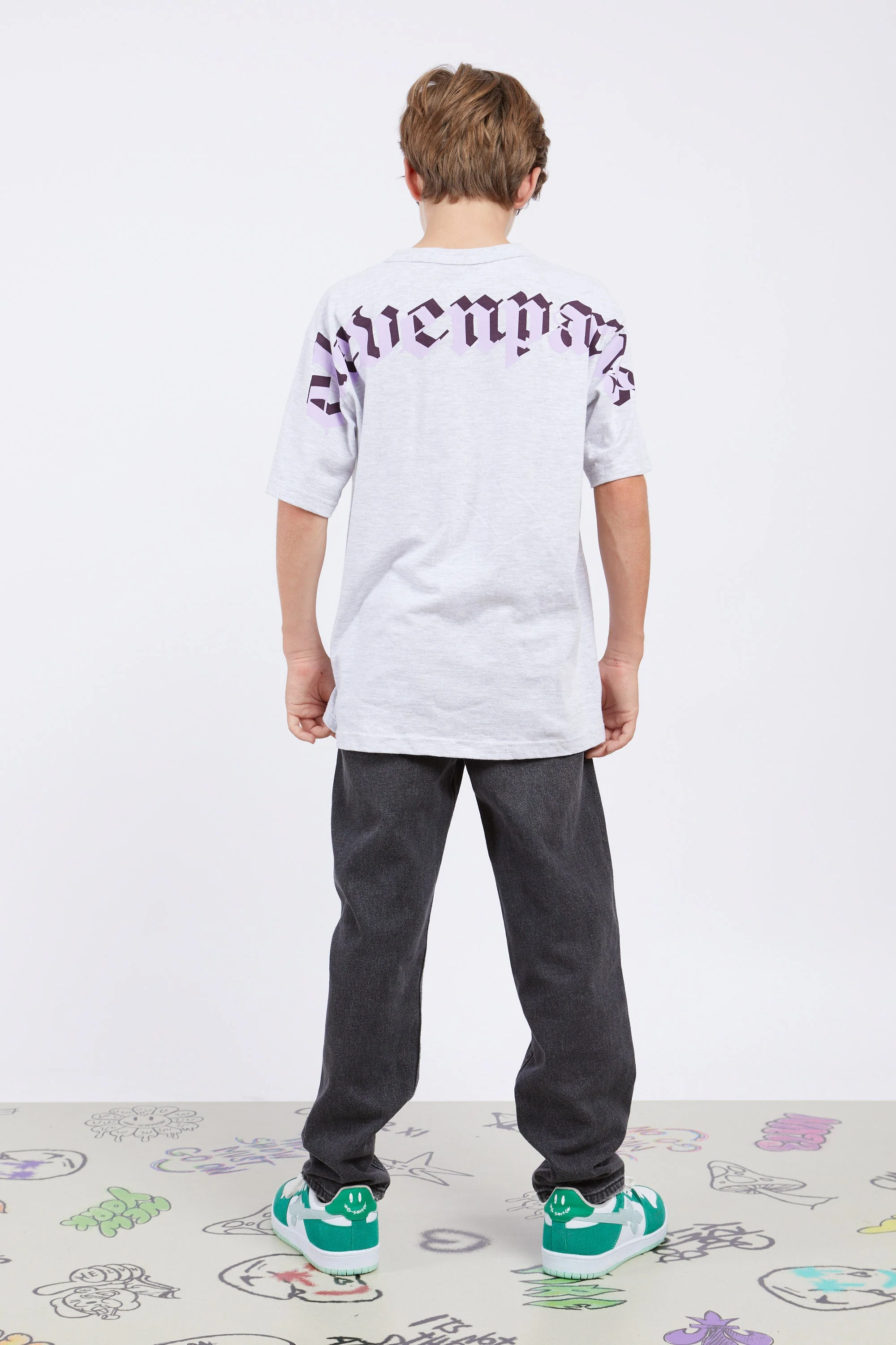 T-Shirt Bajus - Light Grey Melanged - Image 4