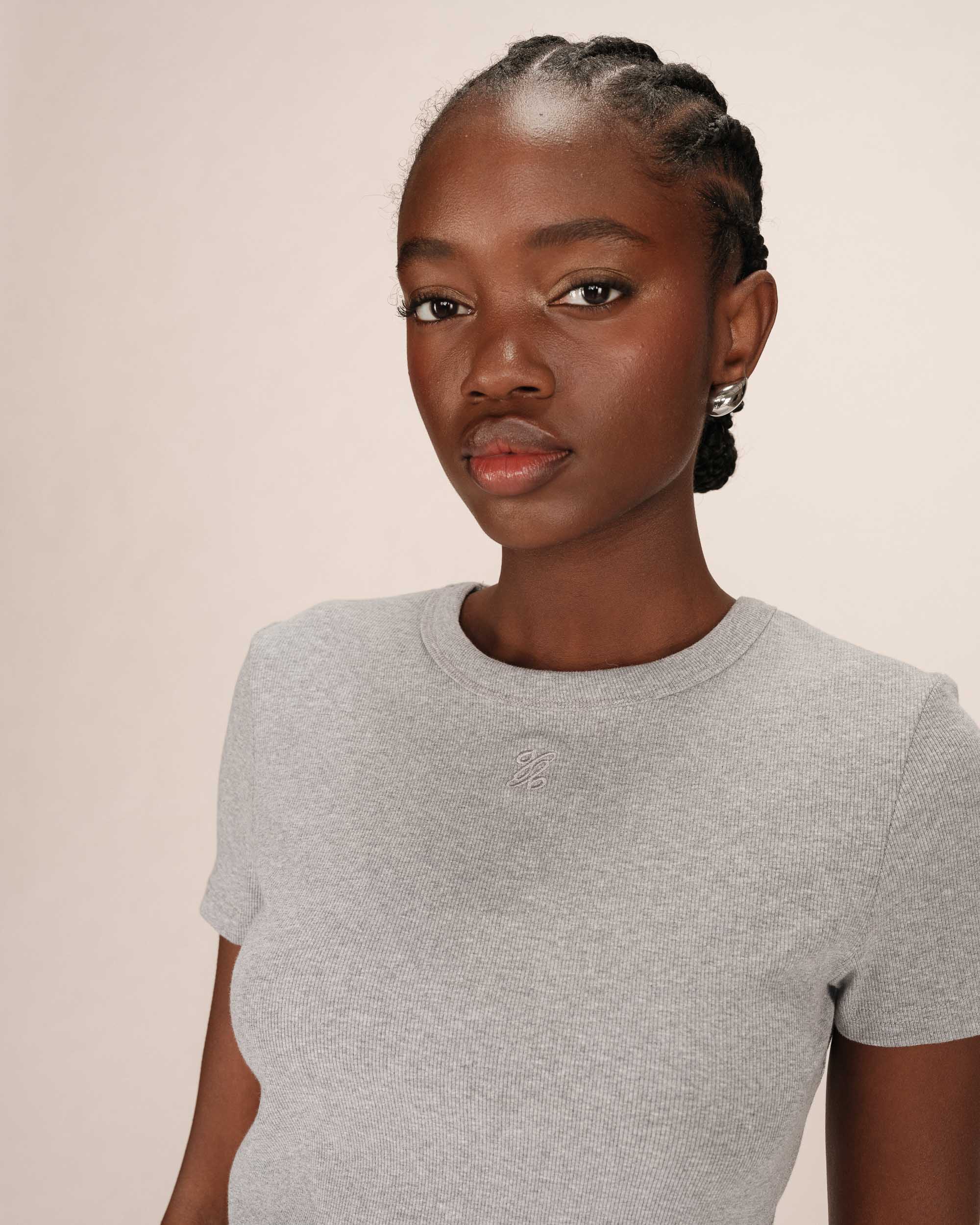 T-Shirt Col Rond Gris Sure - Image 2
