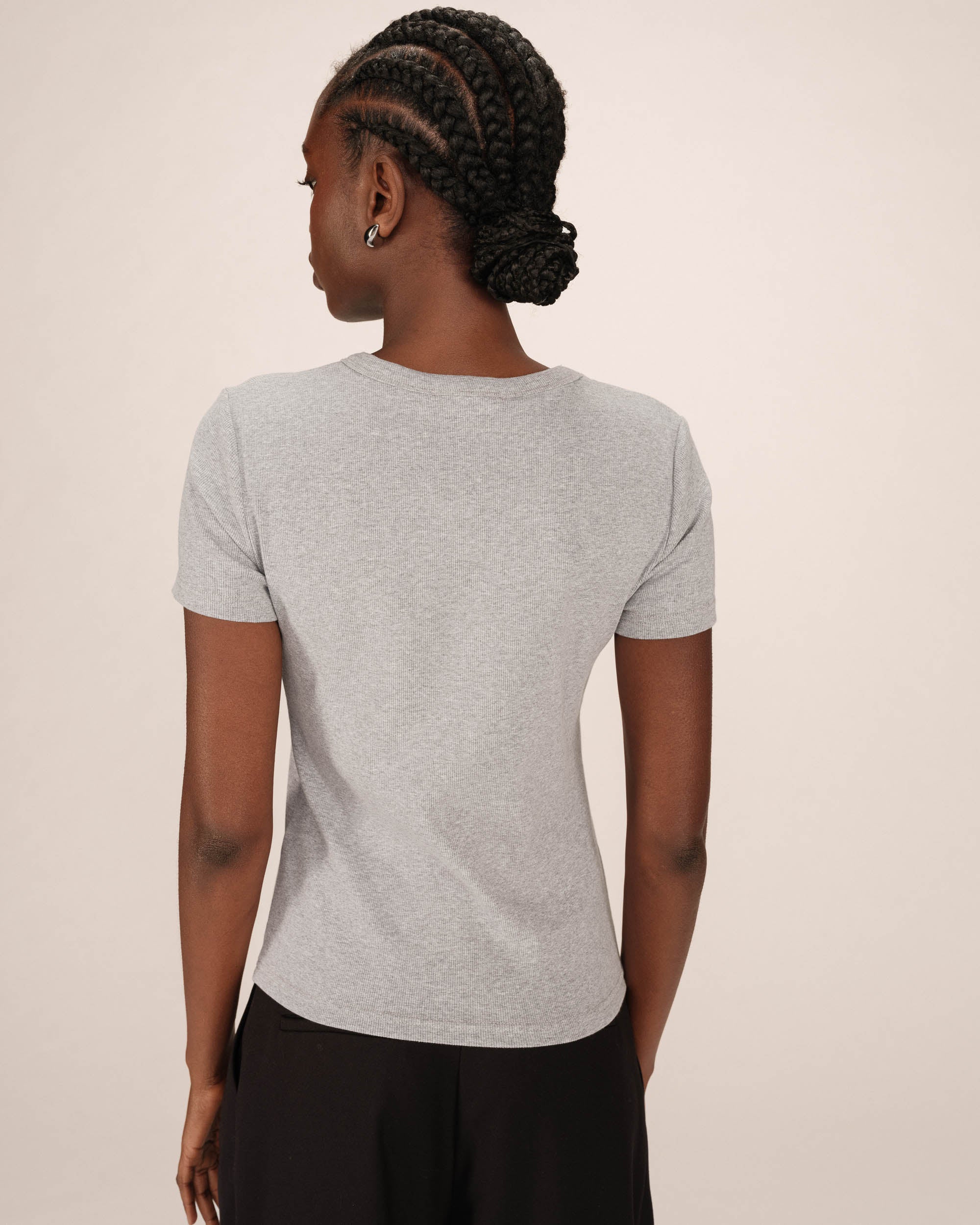 T-Shirt Col Rond Gris Sure - Image 4