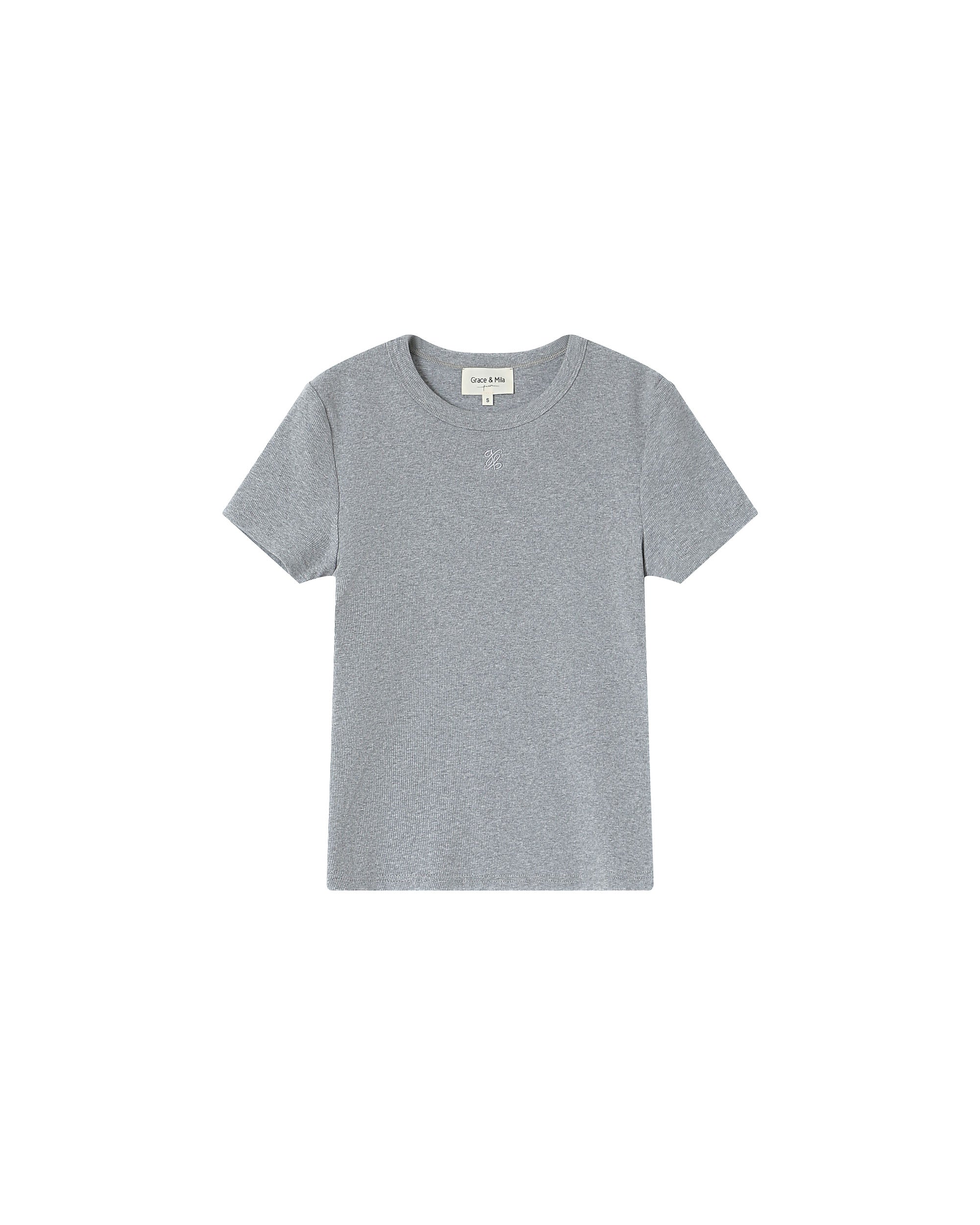 T-Shirt Col Rond Gris Sure - Image 5