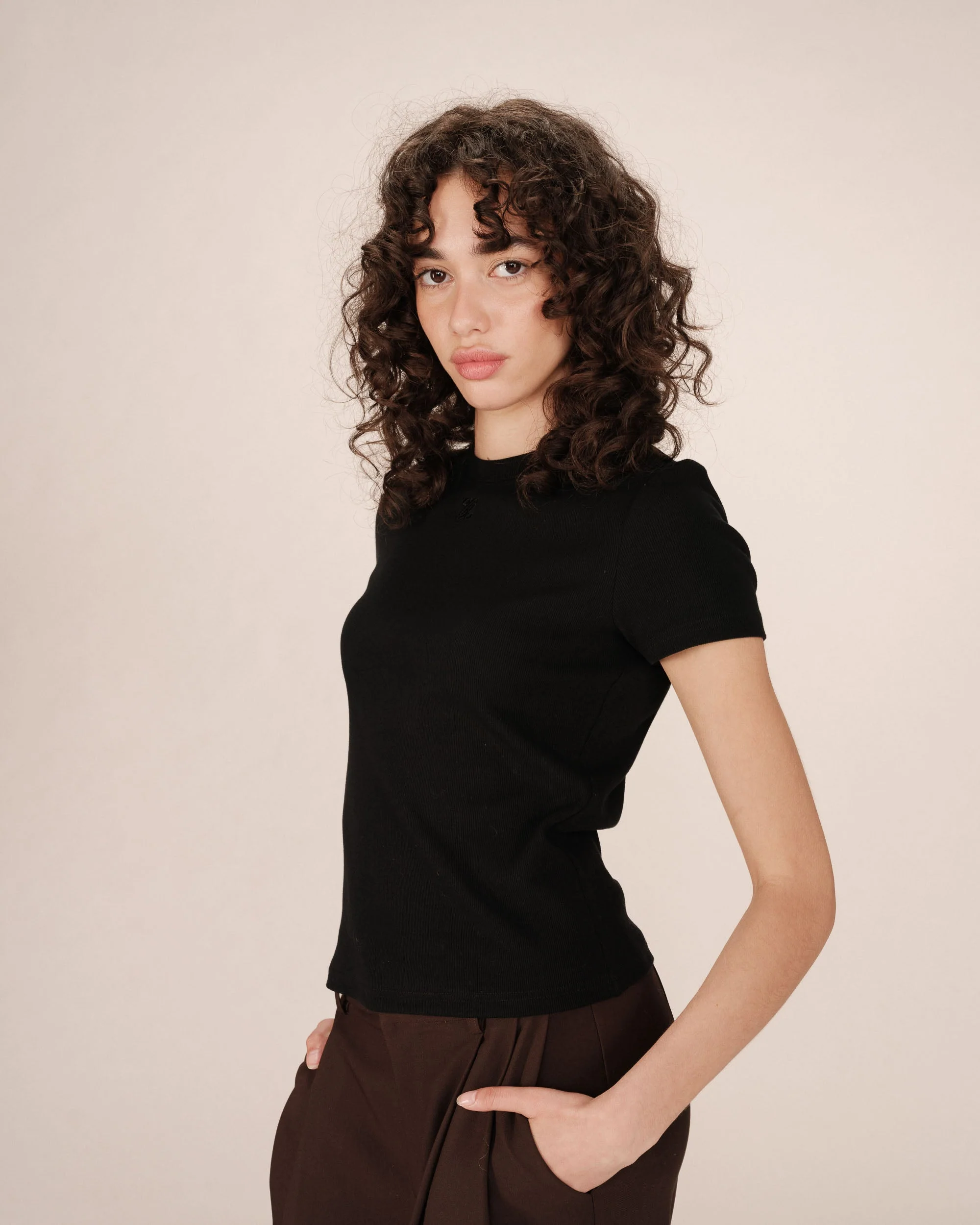 T-Shirt Col Rond Noir Sure - Image 3