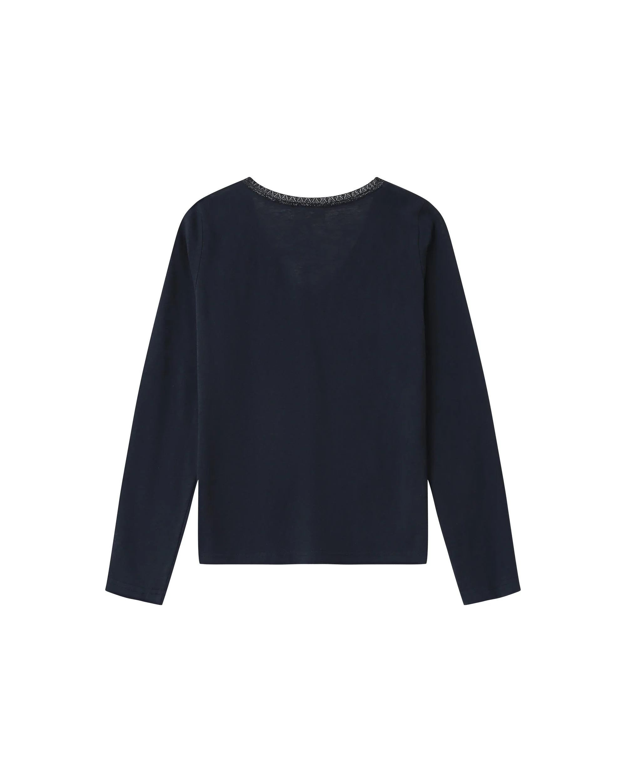 T-Shirt Col V Marine Selton - Image 6