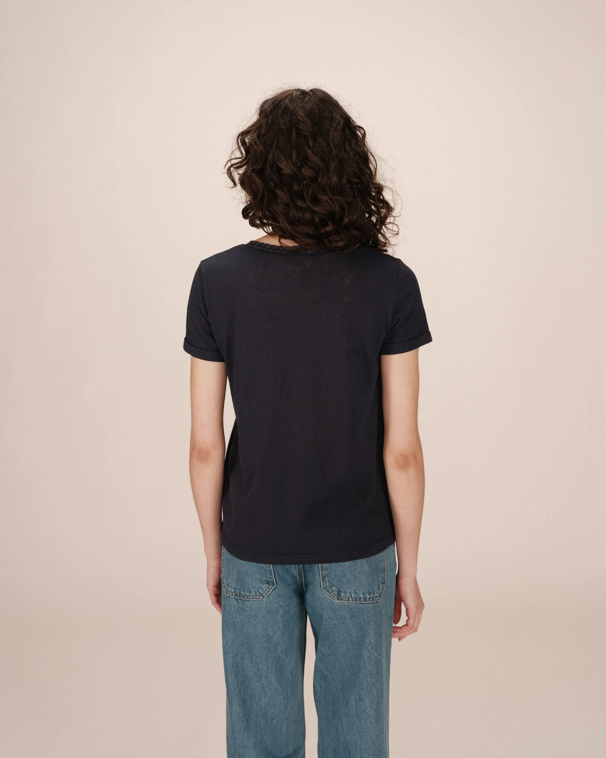 T-Shirt Col V Marine Space - Image 4