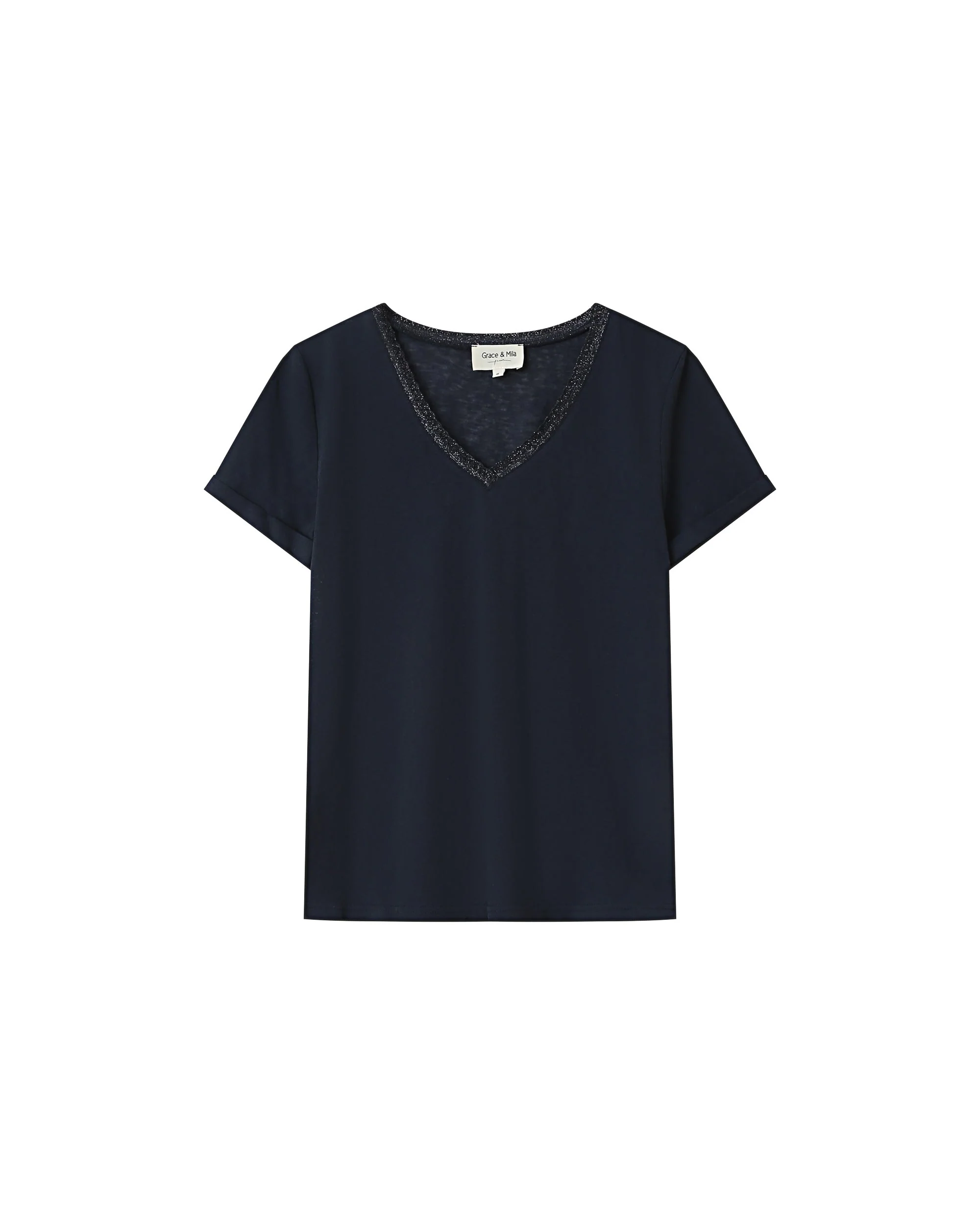 T-Shirt Col V Marine Space - Image 5