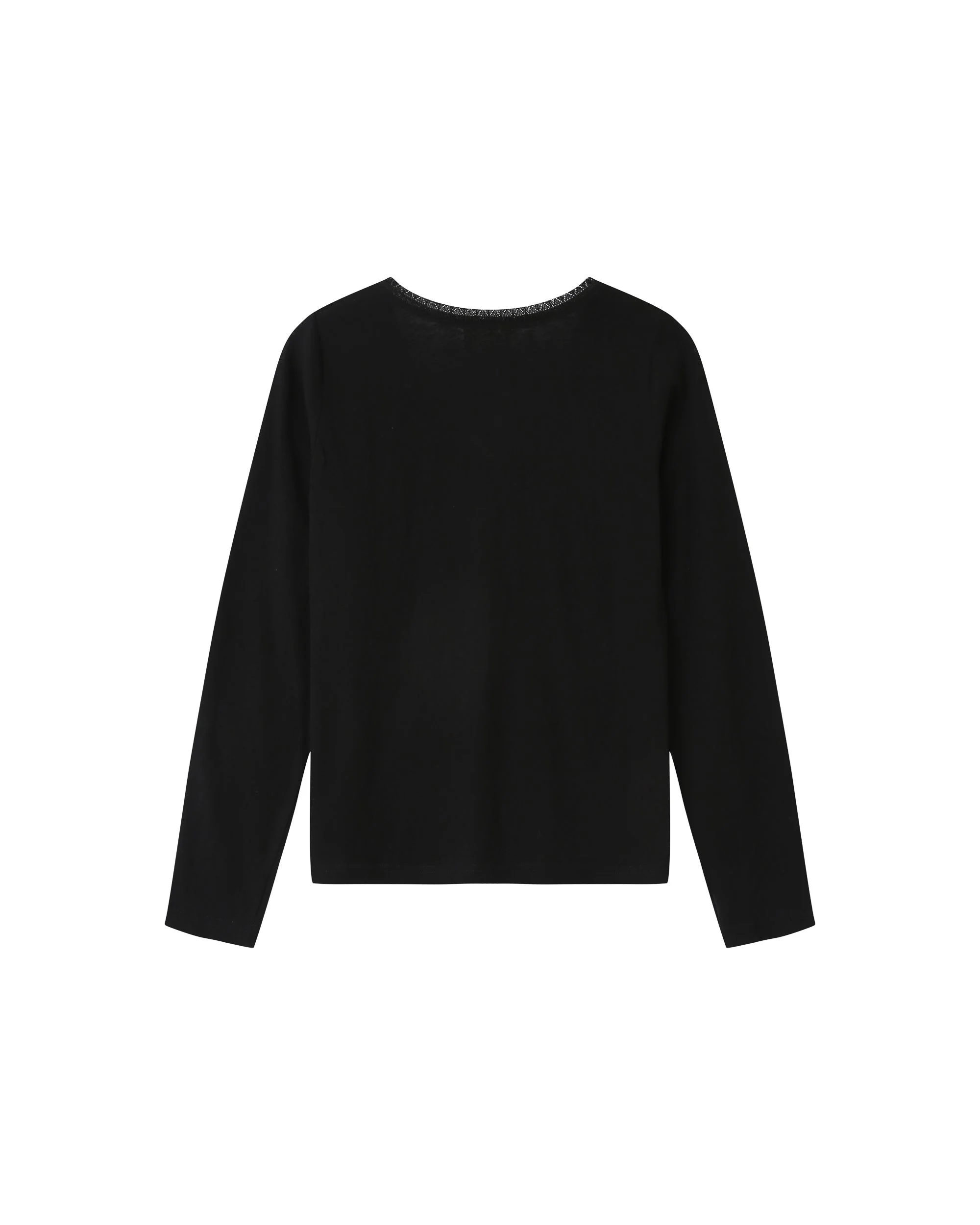 T-Shirt Col V Noir Selton - Image 6