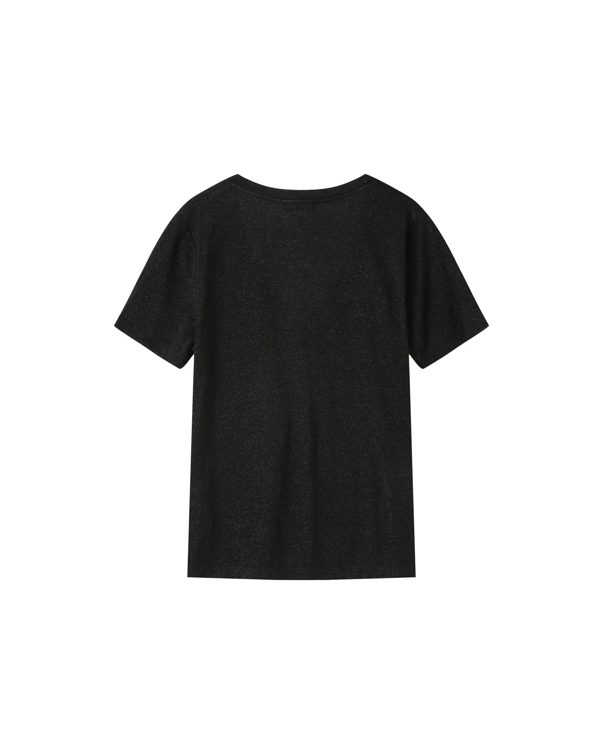 T-Shirt Col V Noir Stardust - Image 6