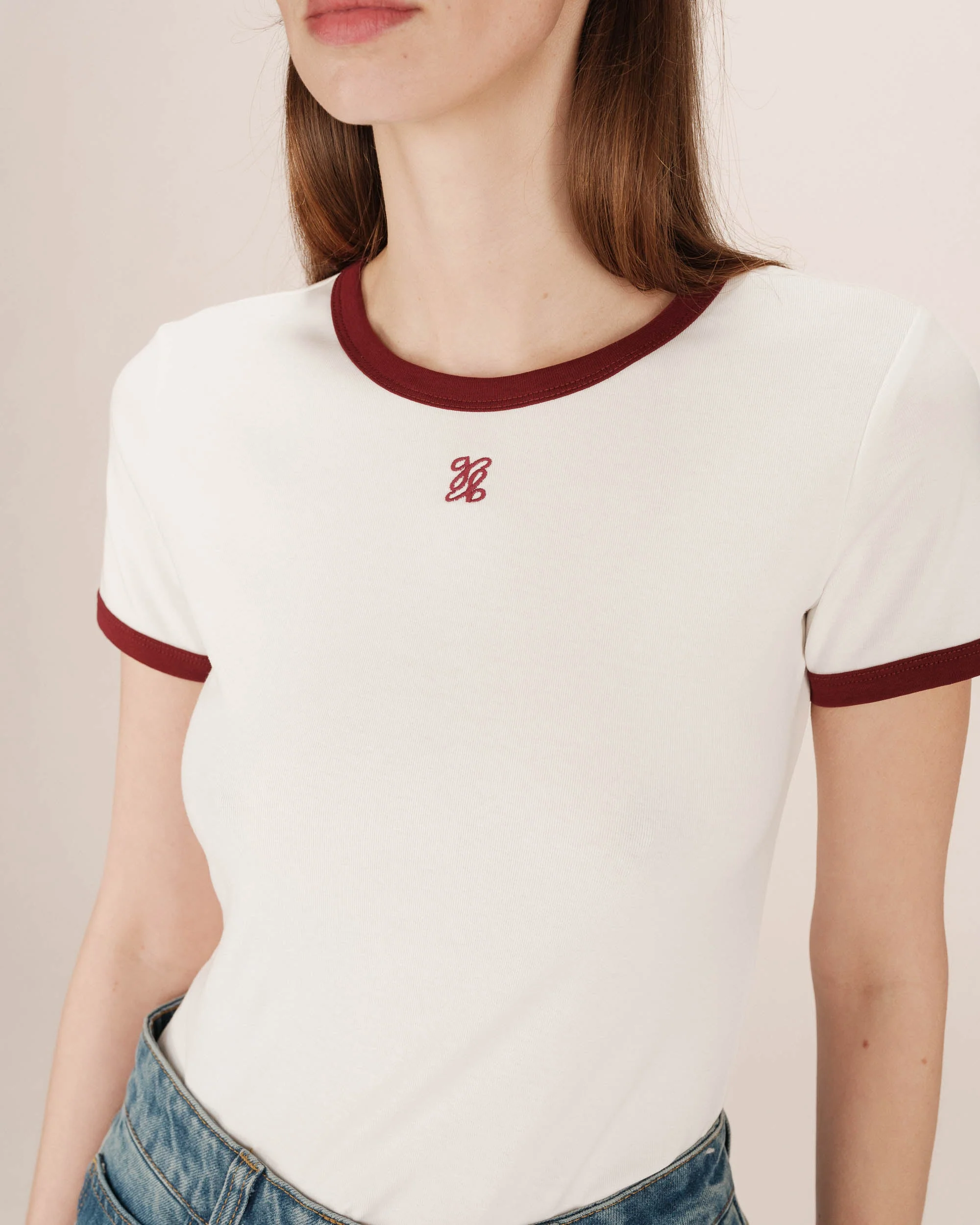 T-Shirt Monogramme G&M Brode Ecru Sany - Image 2