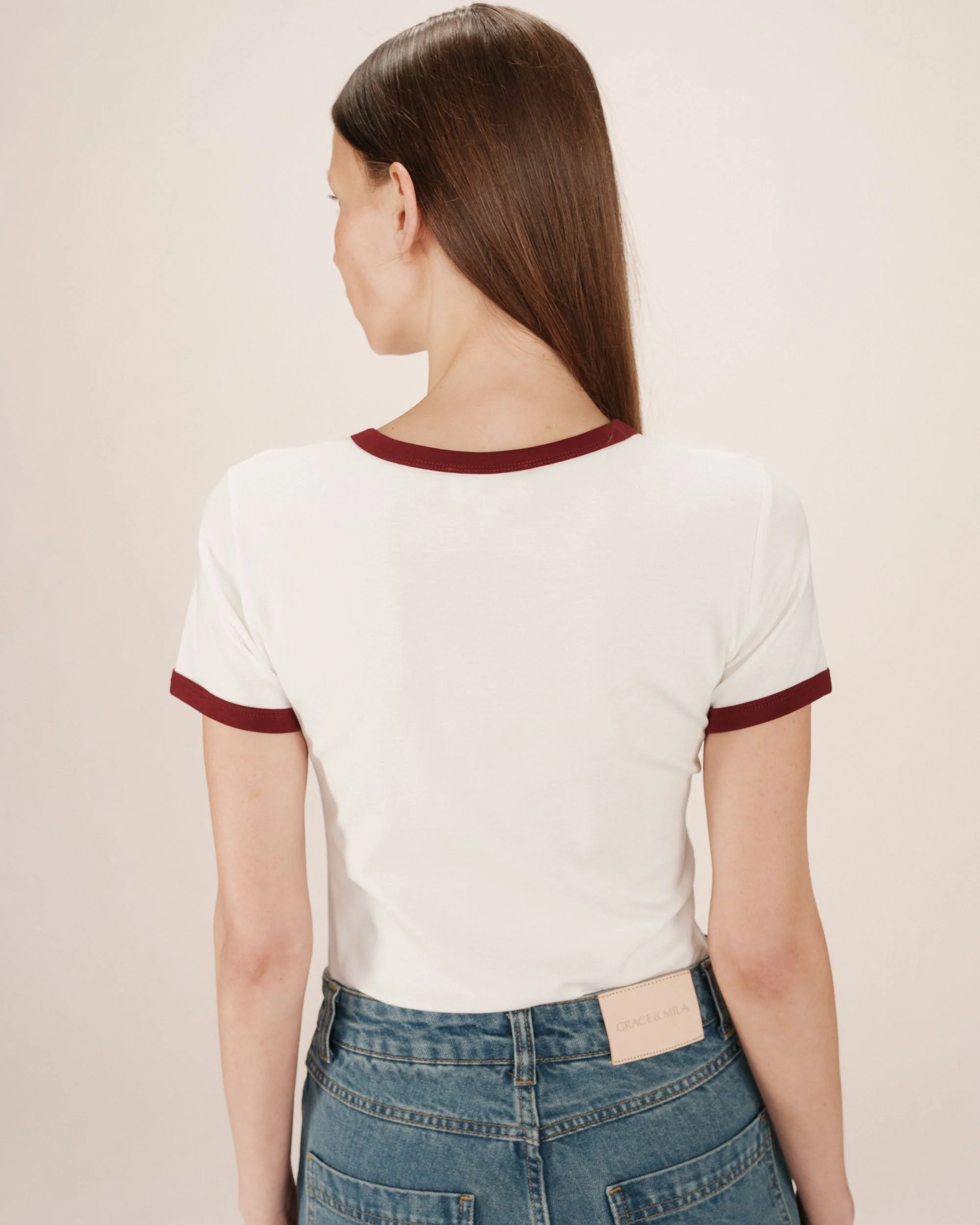 T-Shirt Monogramme G&M Brode Ecru Sany - Image 4