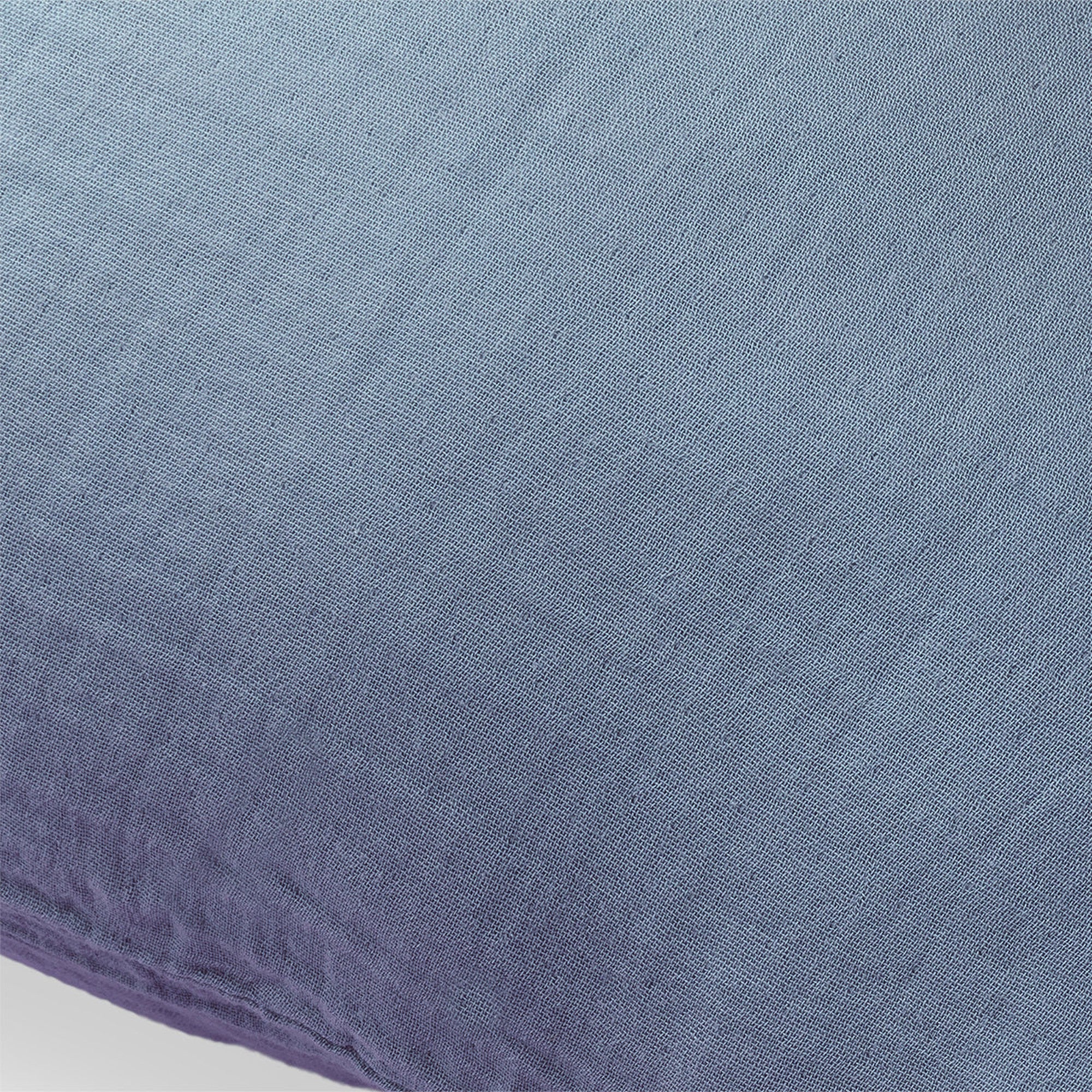 Taie D'Oreiller (X1) - Gaze De Coton - Bleu Jean - Clara - Image 4