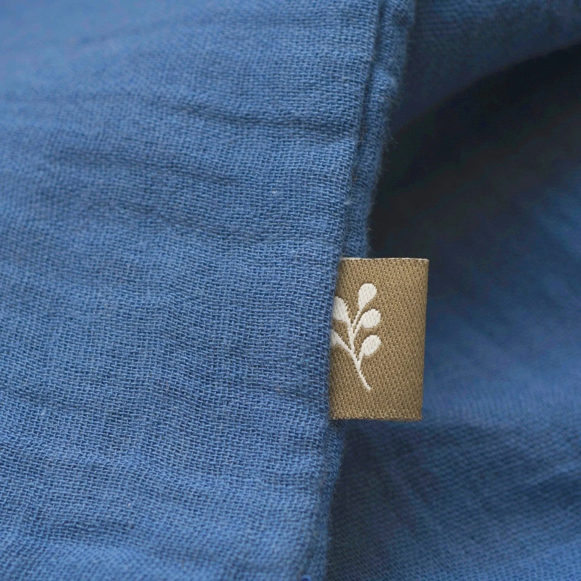 Taie D'Oreiller (X1) - Gaze De Coton - Bleu Jean - Clara - Image 6