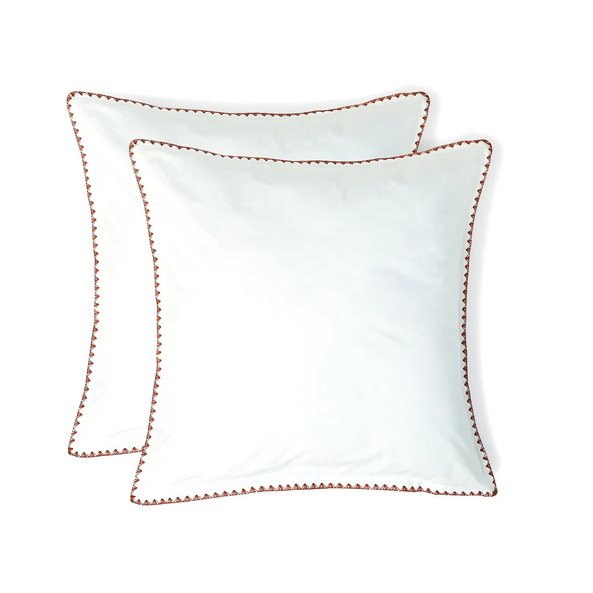 Taie D Oreiller X2 - Percale De Coton - Blanc / Rouge - Zoé - Image 8
