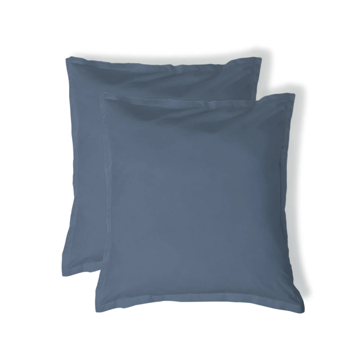 Taie D'Oreiller (X2) - Percale De Coton - Bleu Denim - Nina - Image 7