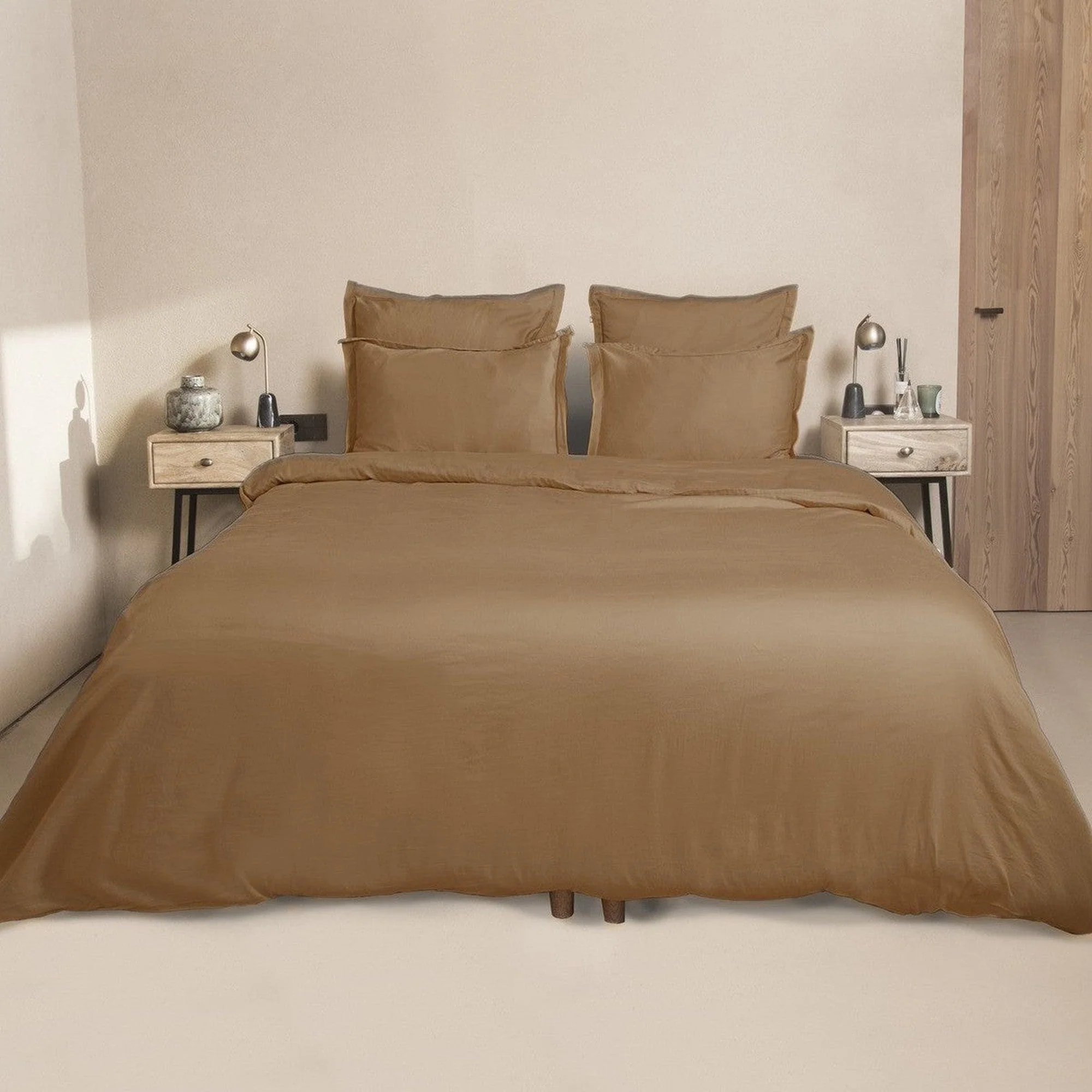 Taie D'Oreiller (X2) - Satin De Coton - Caramel - Julia - Image 7