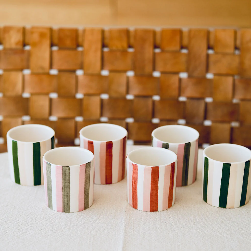 Lot de 2 Tasses À Espresso En Céramique - Rayures - Image 7