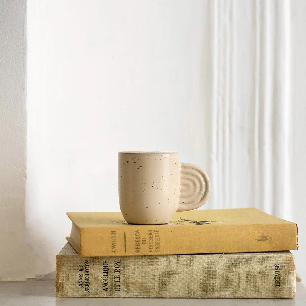Lot de 2 Tasses En Céramique Ambre - Moucheté - Image 3