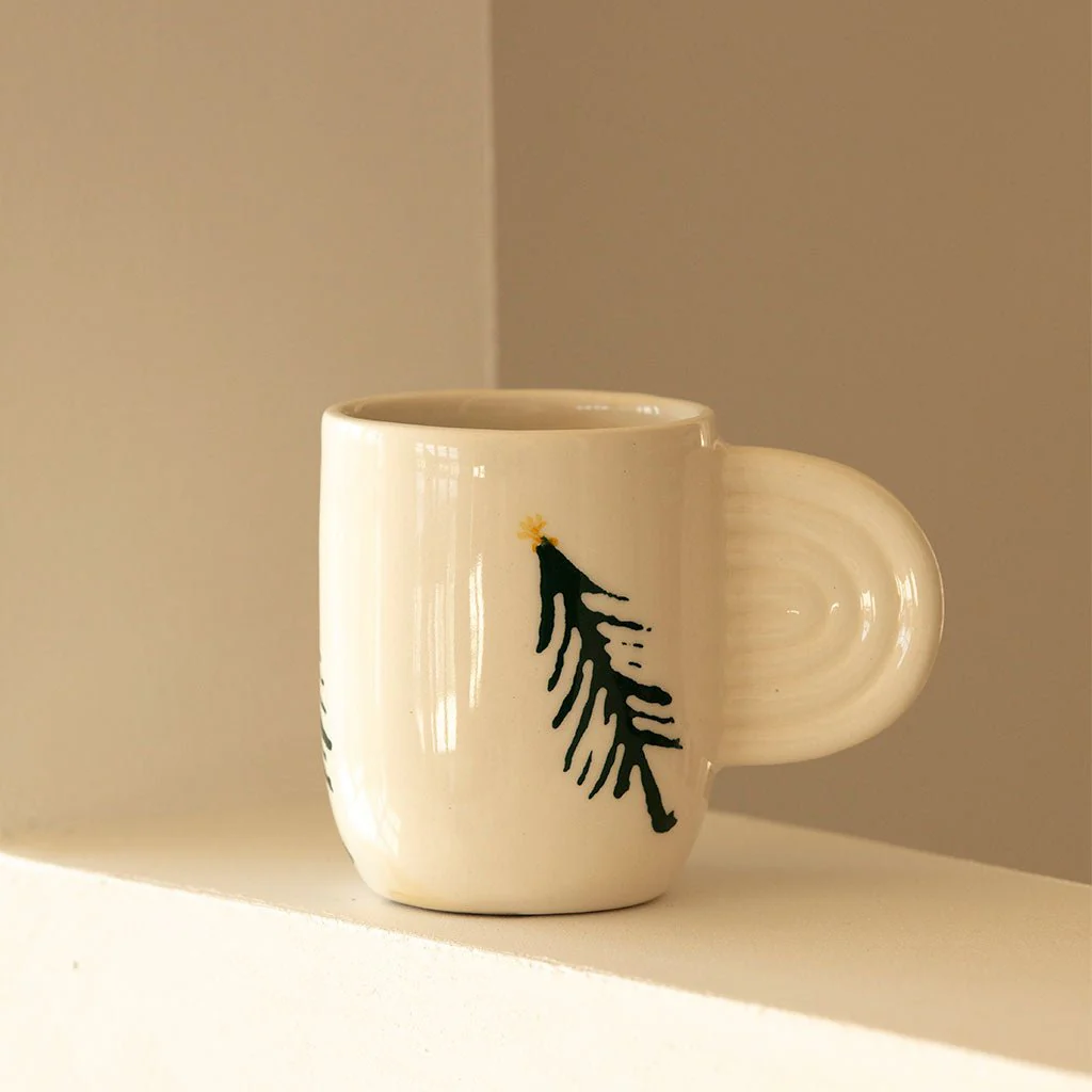 Lot de 2 Tasses En Céramique Ambre - Sapin - Image 2