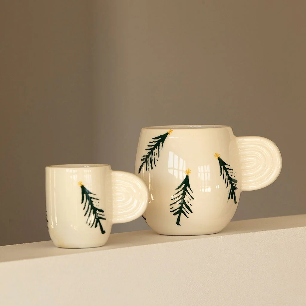 Lot de 2 Tasses En Céramique Ambre - Sapin - Image 5