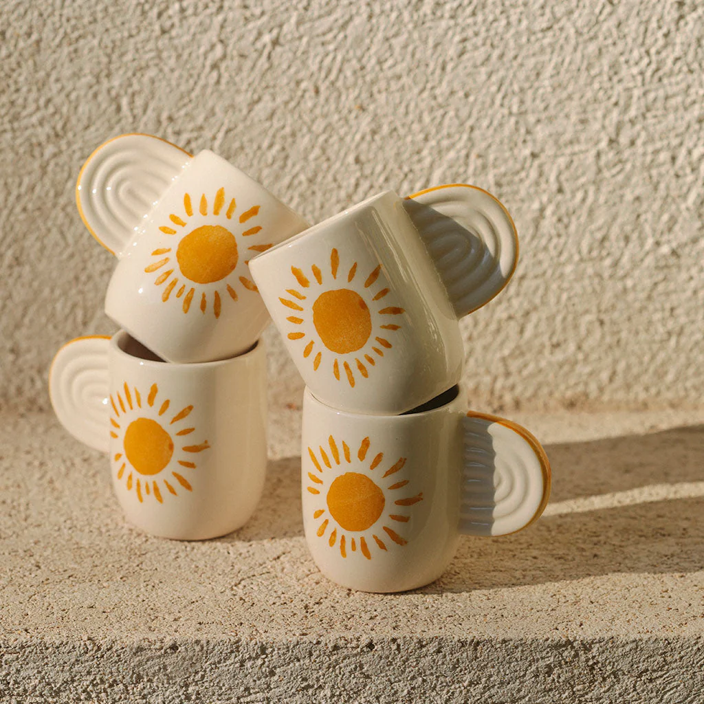 Lot de 2 Tasses En Céramique Ambre - Soleil - Image 2