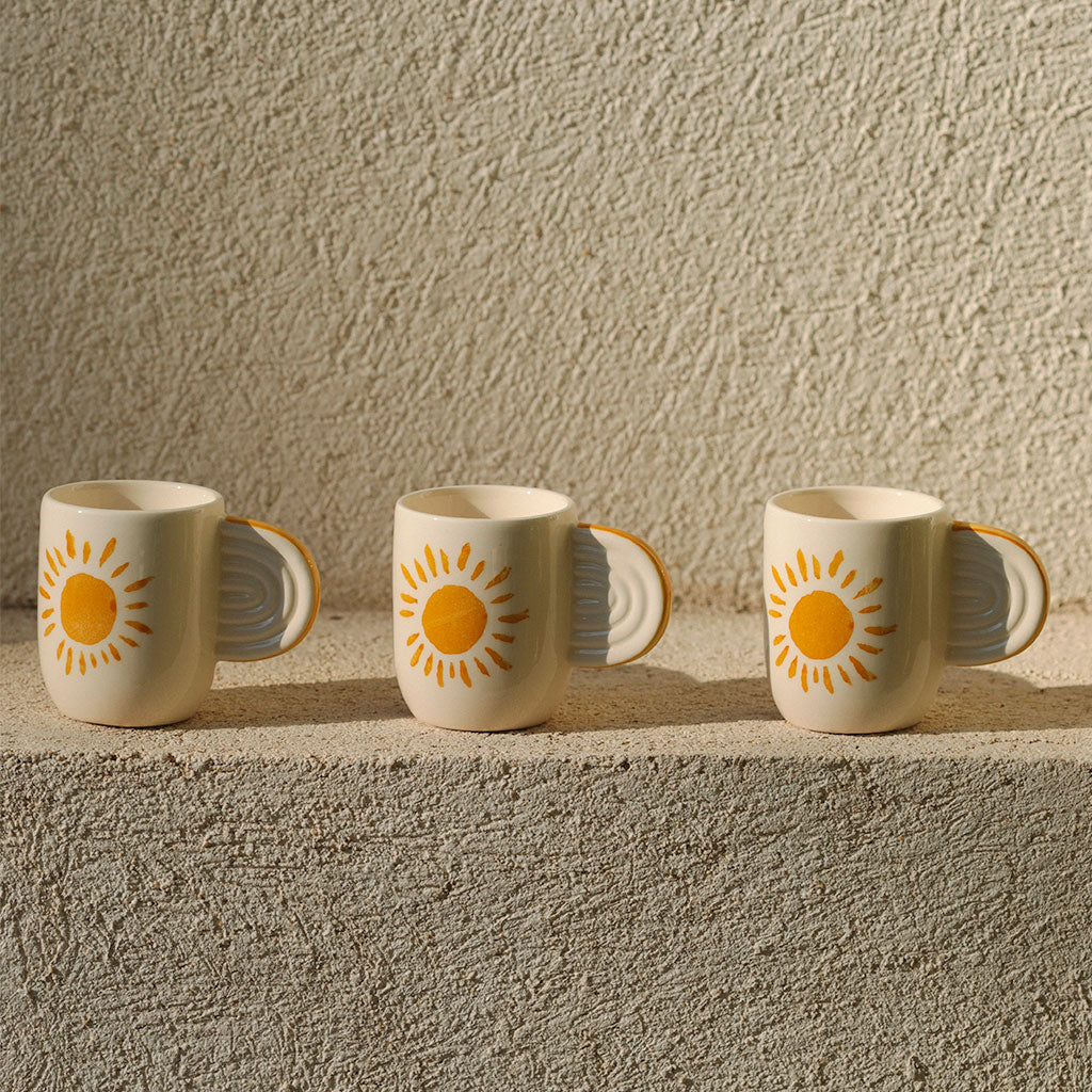 Lot de 2 Tasses En Céramique Ambre - Soleil - Image 3