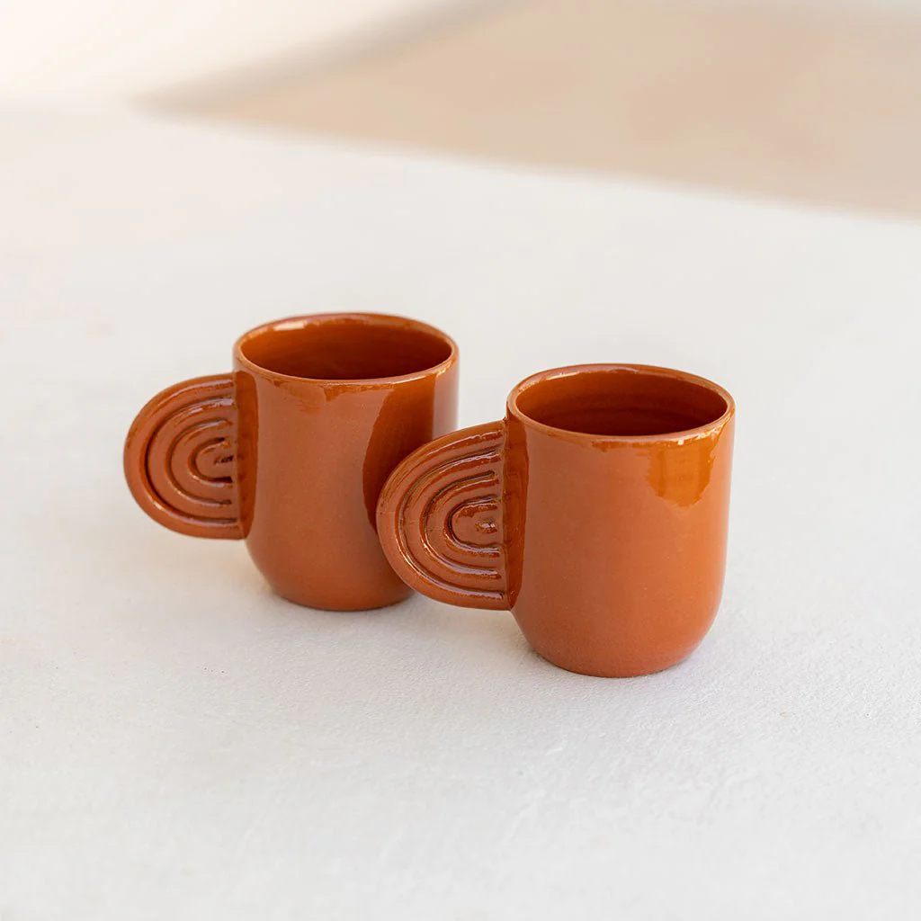 Lot De 2 Tasses En Céramique Ambre - Terracotta - Image 3
