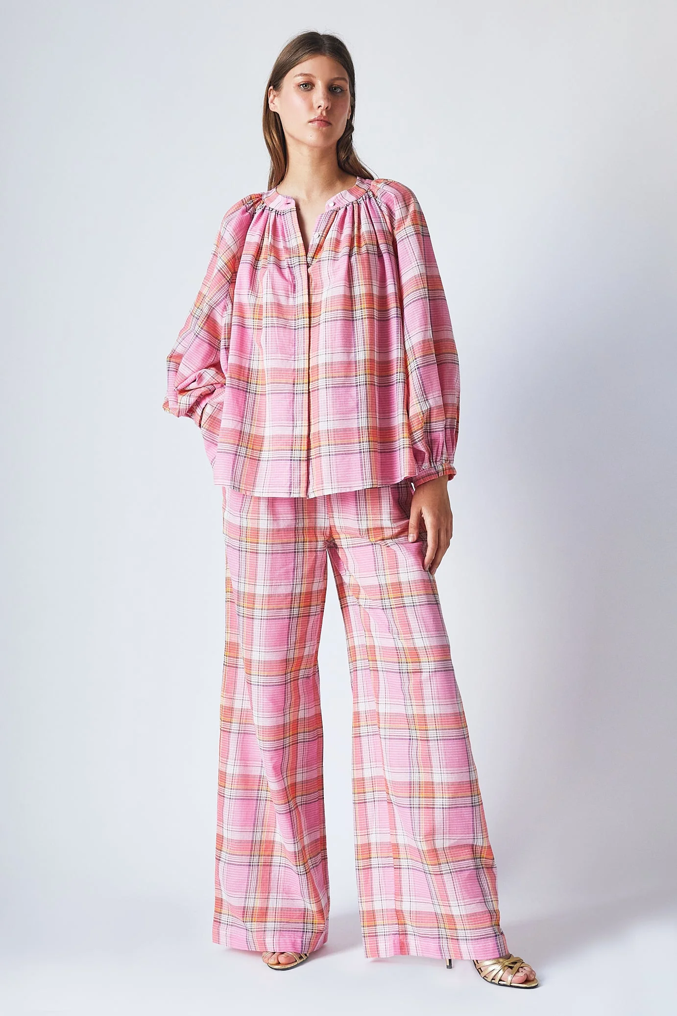 Blouse Thalia - Pink Checks - Femme - Image 2