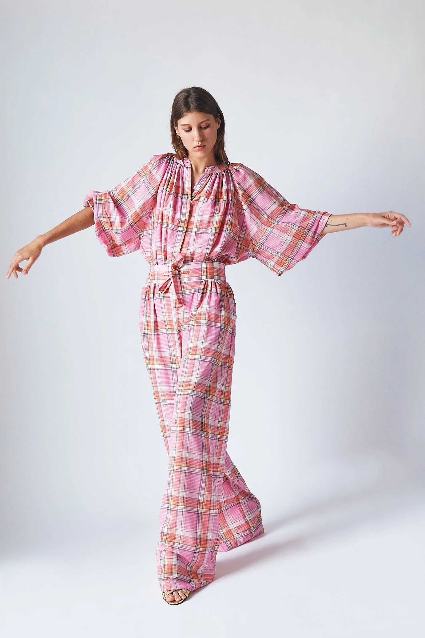 Pantalon Thalia - Pink Checks - Femme - Image 2