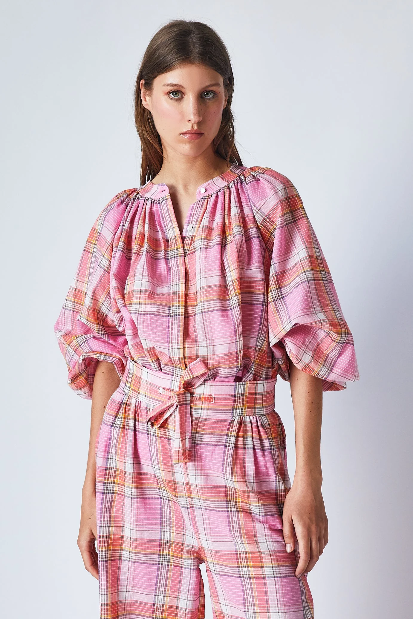 Pantalon Thalia - Pink Checks - Femme - Image 3