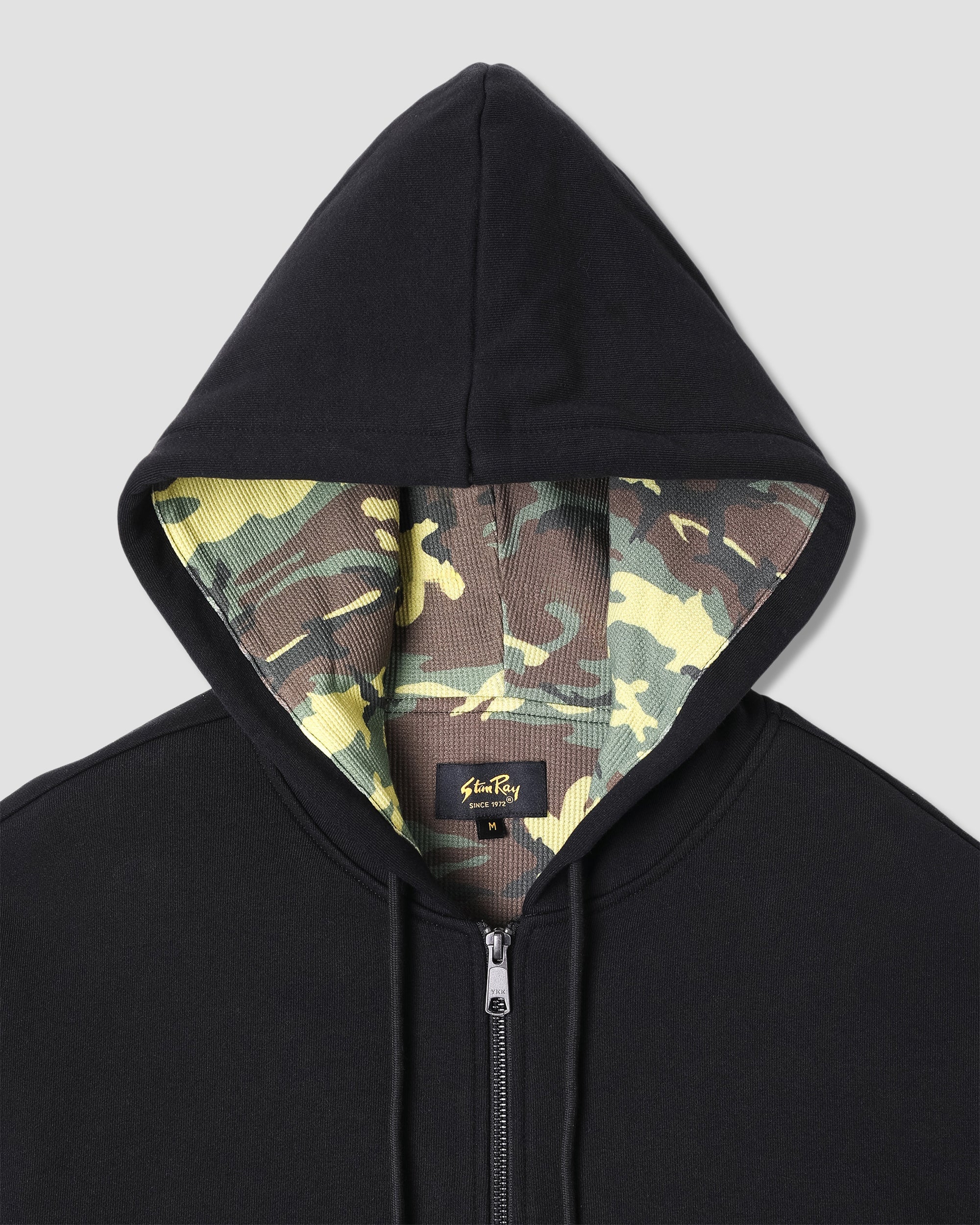 Thermal Lined Zip Hood - Washed Black - Image 4