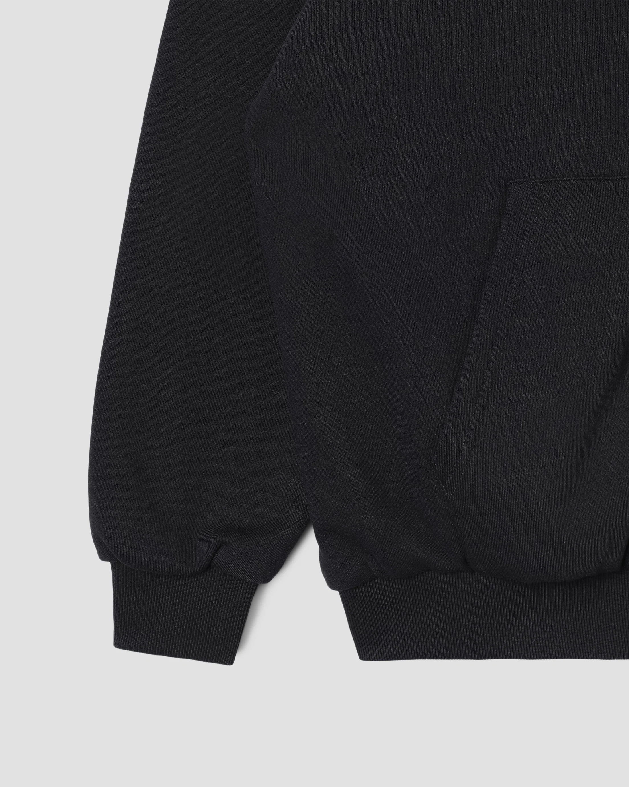 Thermal Lined Zip Hood - Washed Black - Image 5