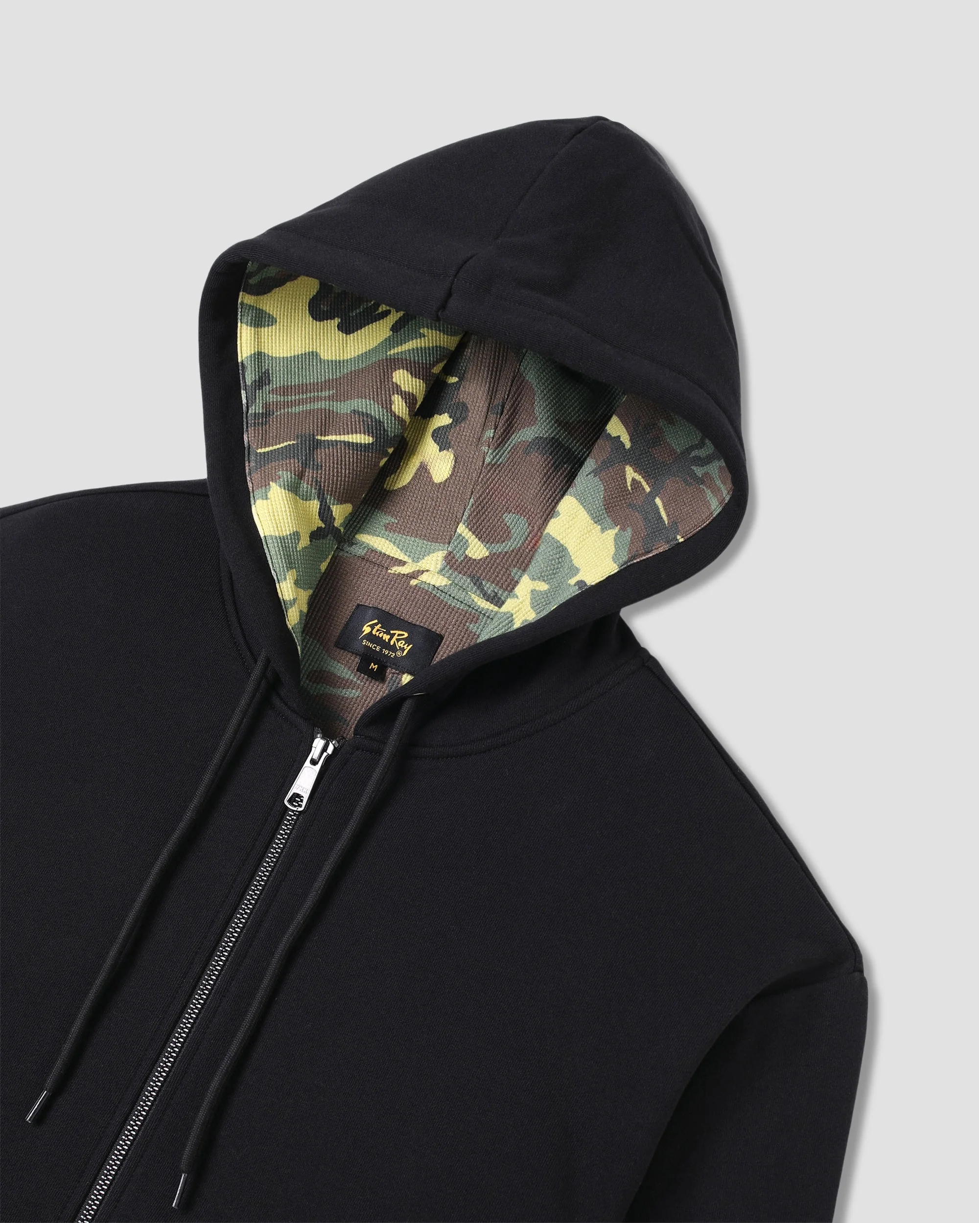 Thermal Lined Zip Hood - Washed Black - Image 6