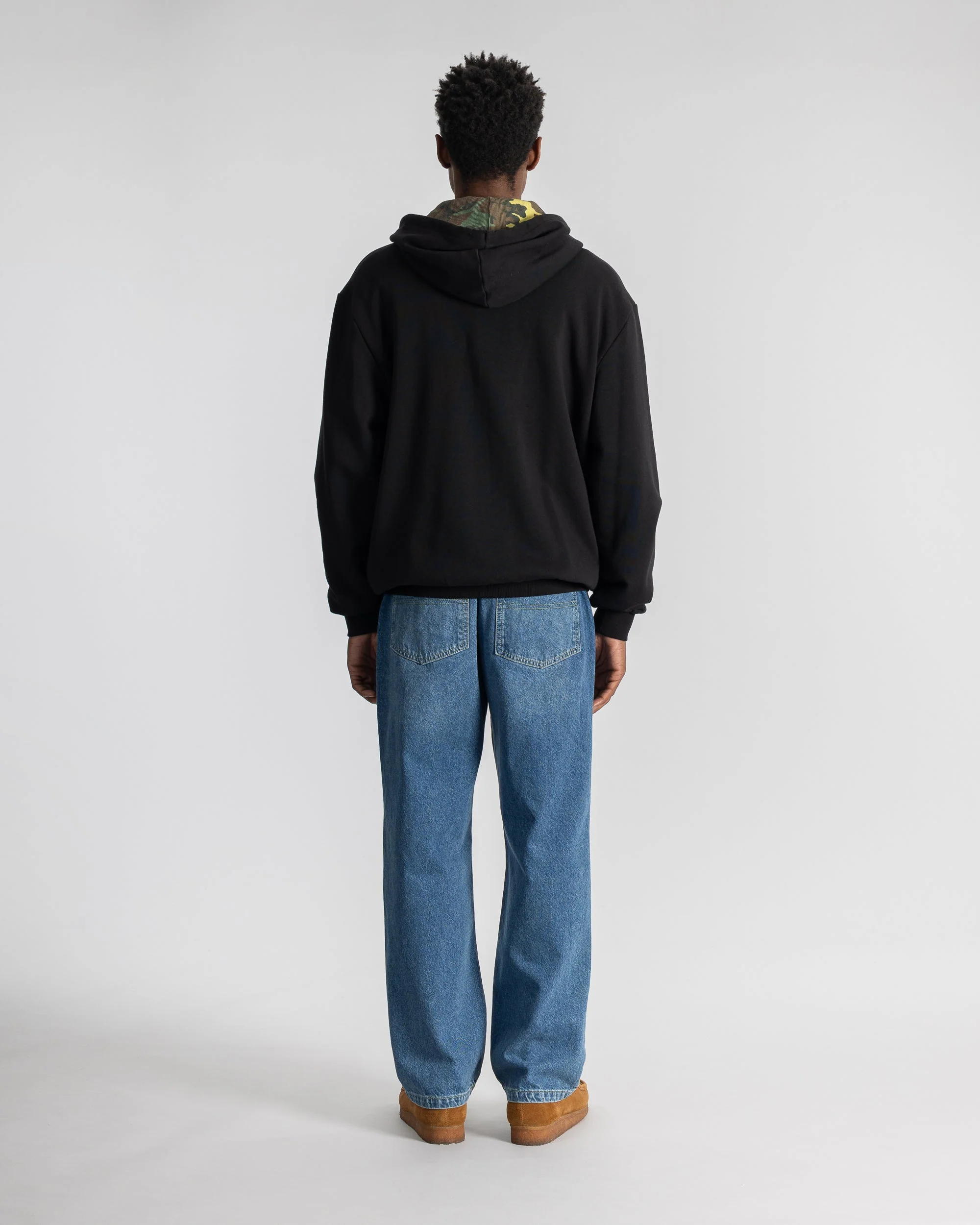 Thermal Lined Zip Hood - Washed Black - Image 7