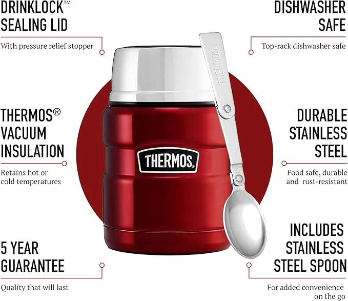 Thermos - King Bouteille Isotherme 470 Ml Rouge - Image 4