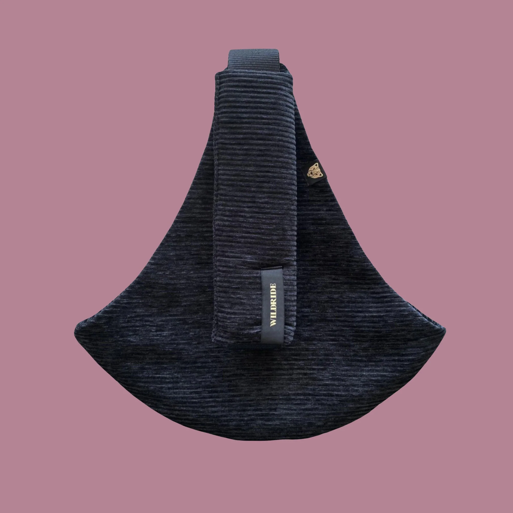 Porte-Bébé Velours Côtelé Noir - Image 2