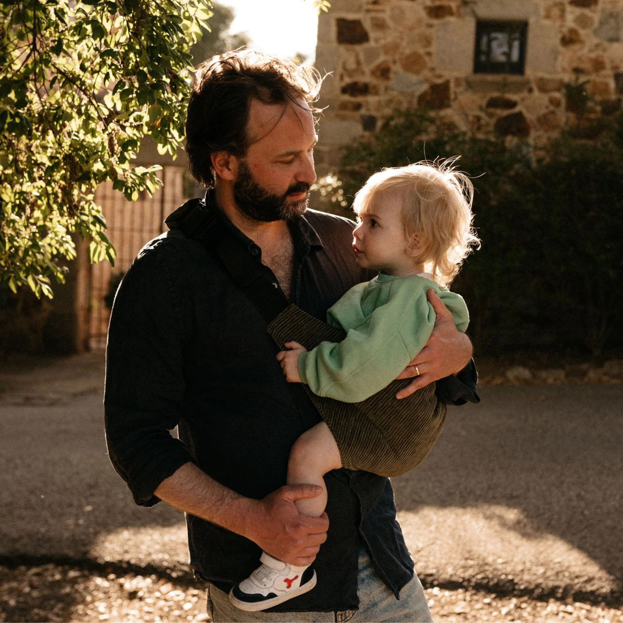 Porte-Bébé Velours Côtelé Vert Olive - Image 3