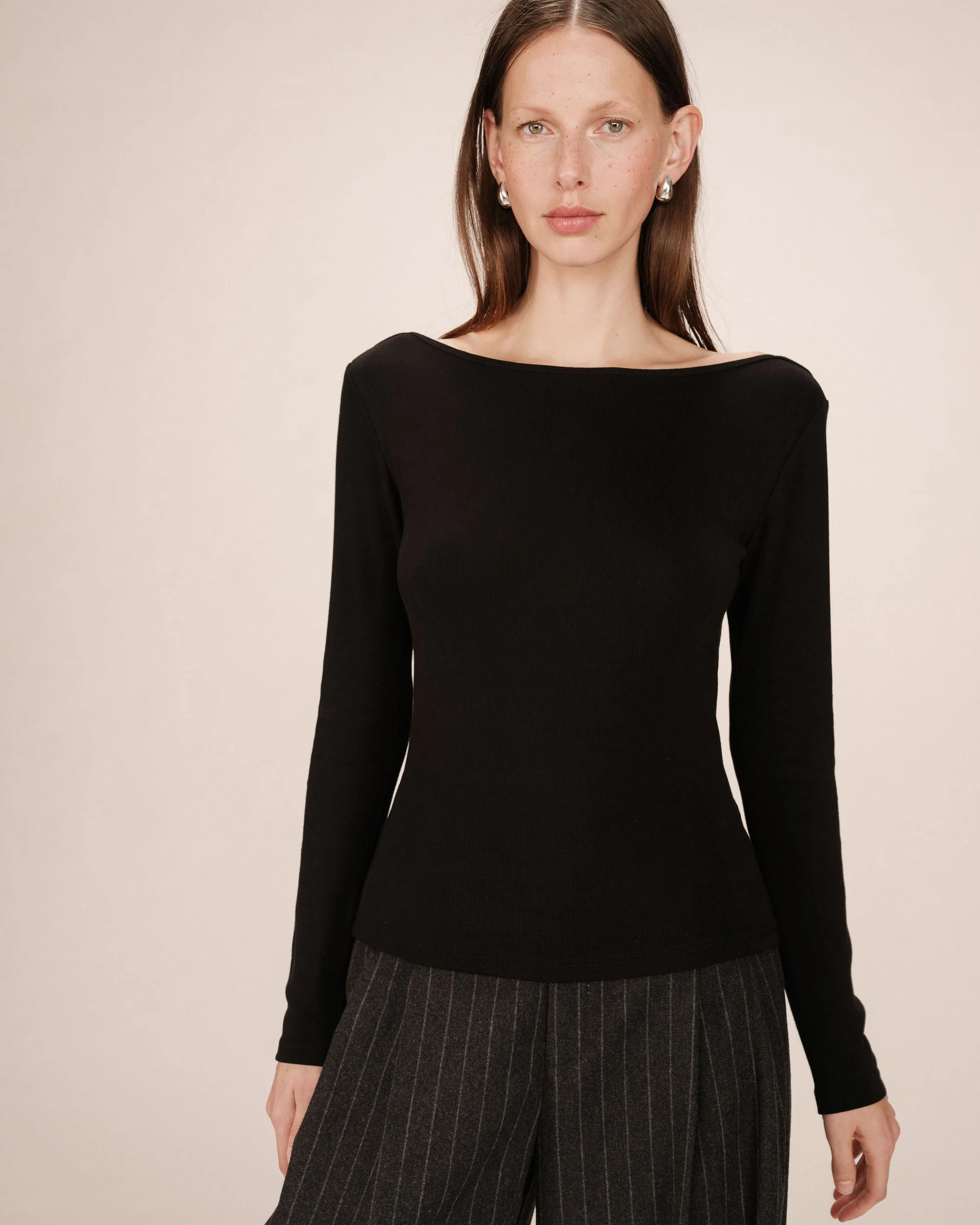Top Col Bateau Noir Stanley - Image 2