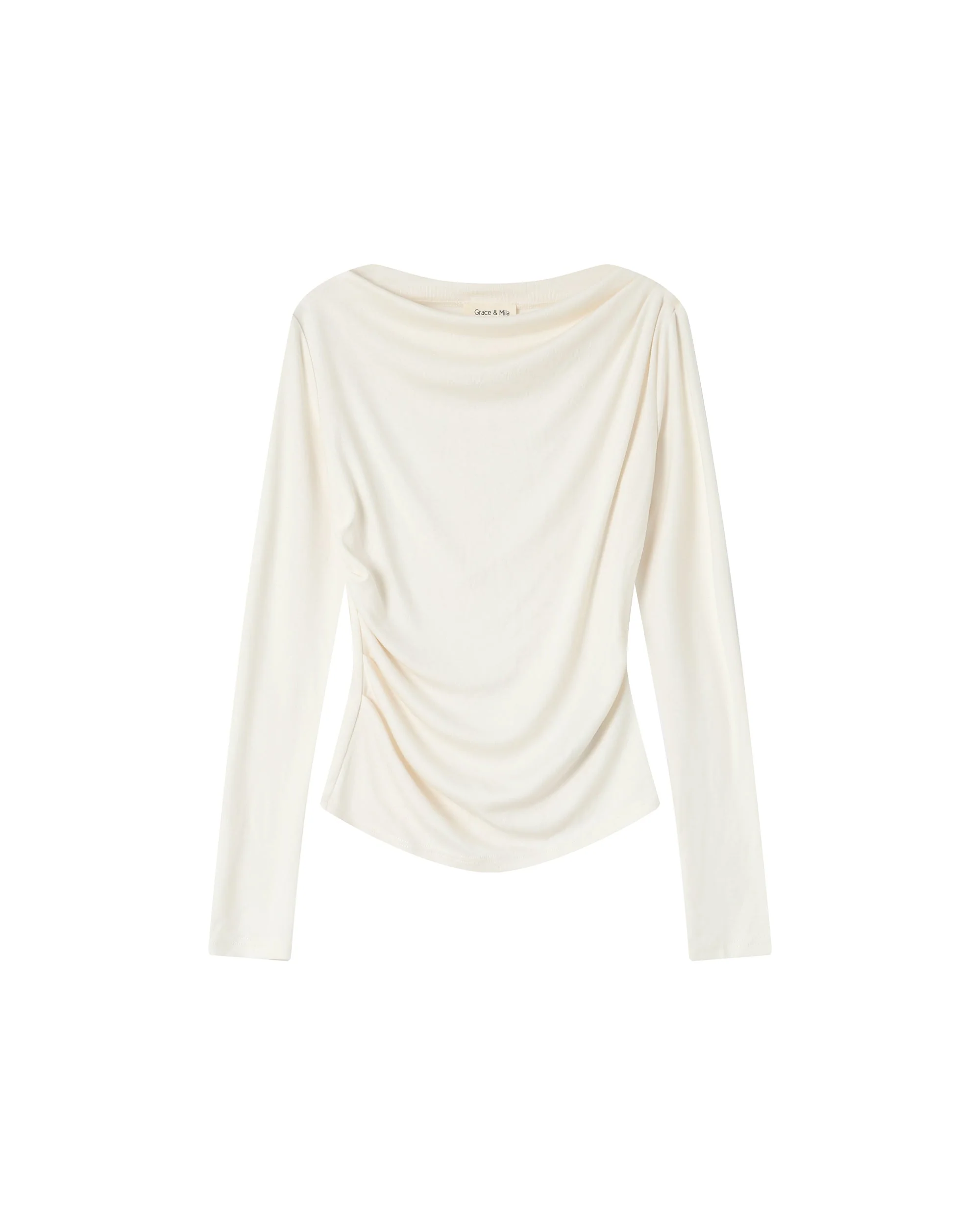 Top Drape Asymetrique Ivoire Sioux - Image 4