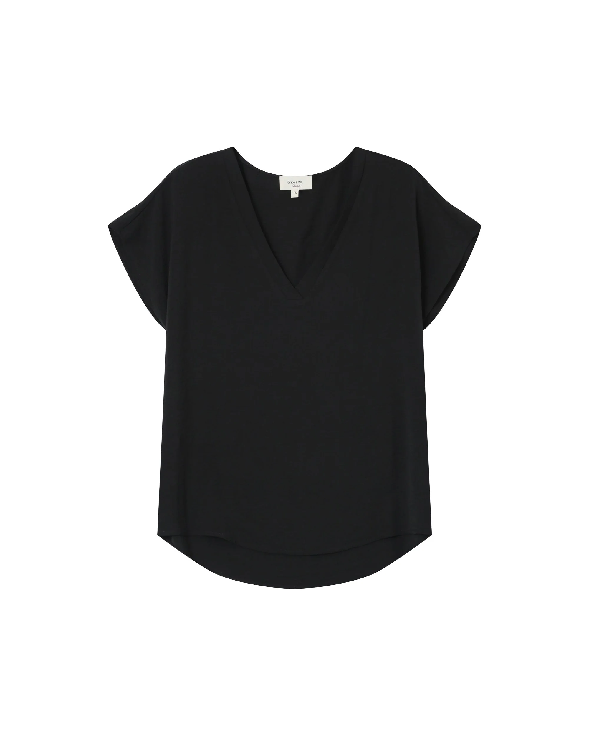 Top Fluide Encolure V Noir Season - Image 6