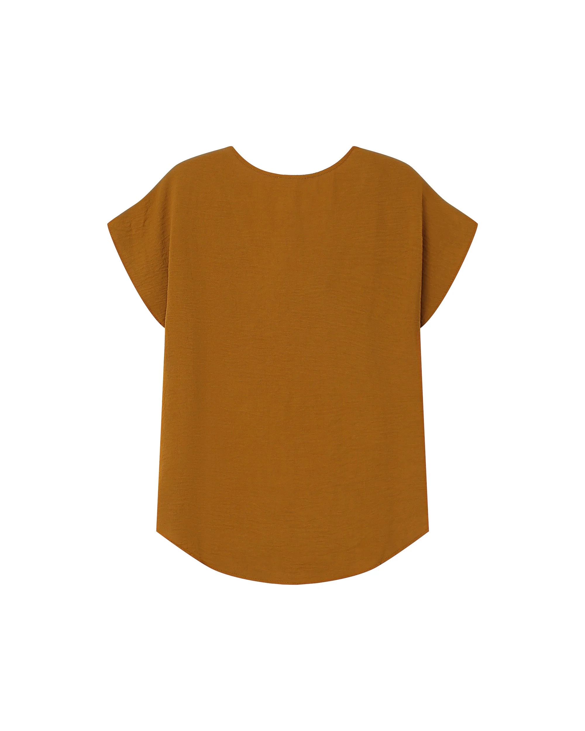 Top Fluide Encolure V Ocre Season - Image 7