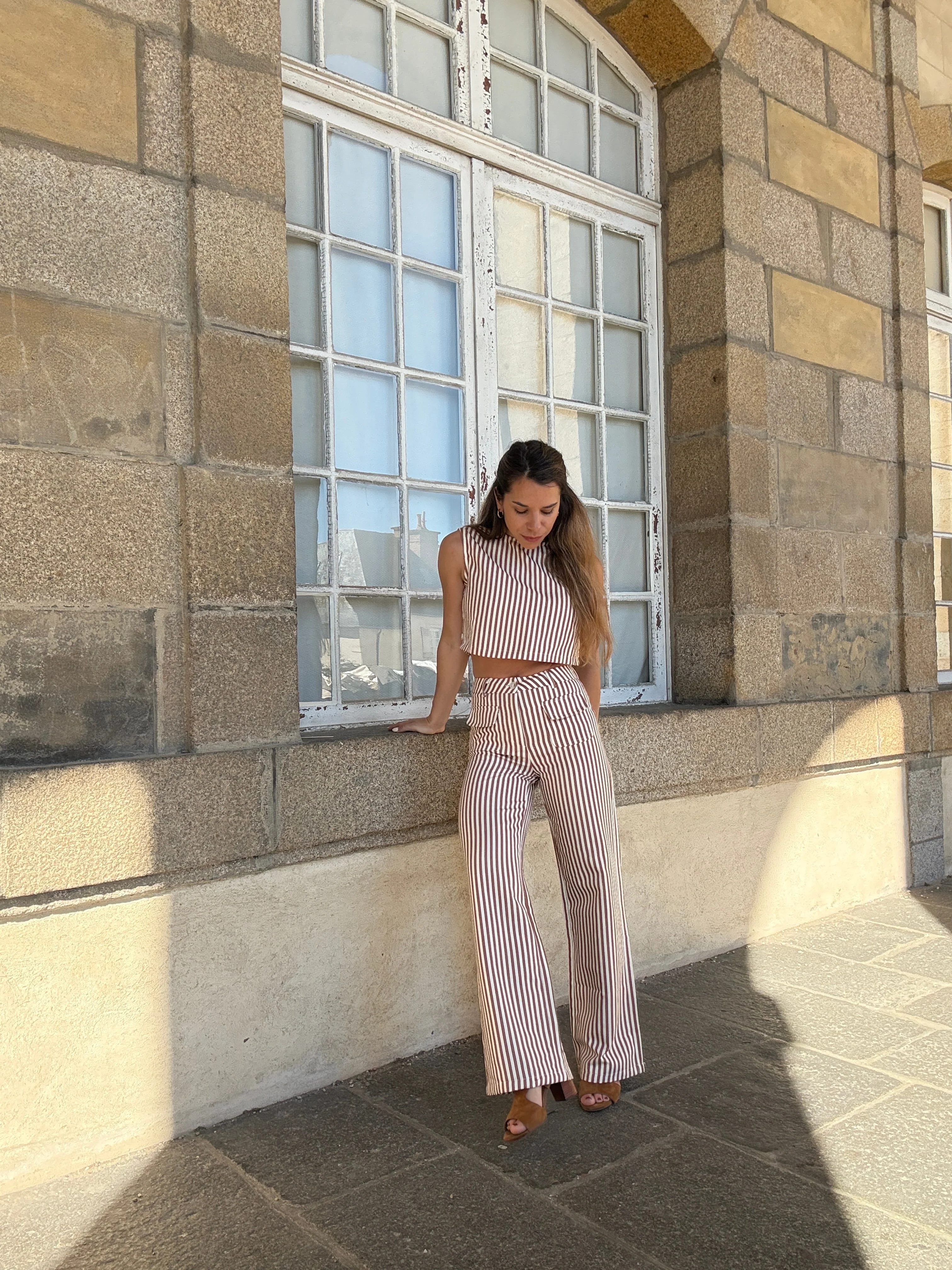 Top Rayé Marin Camel - Image 7