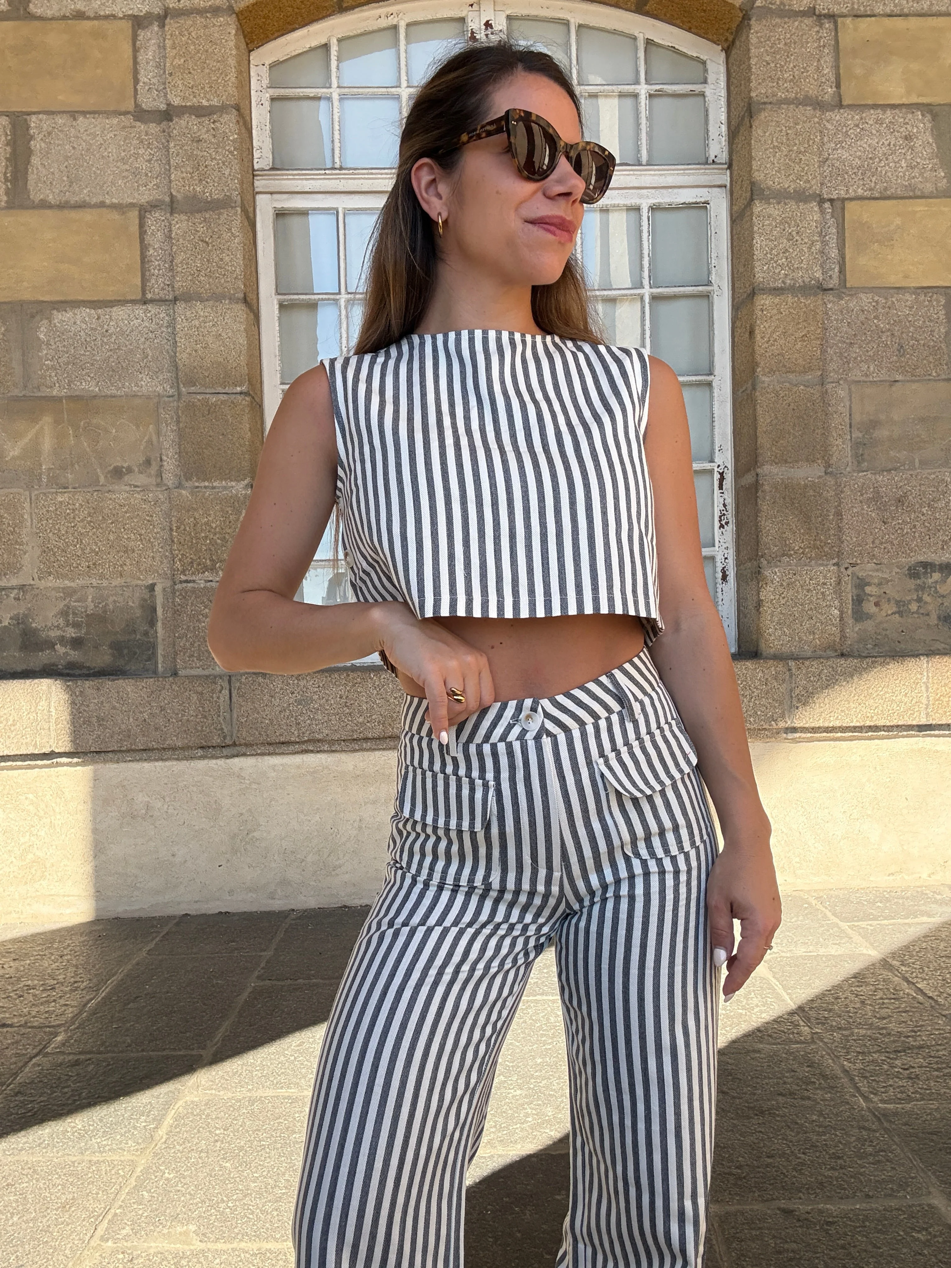 Top Rayé Marin Bleu - Image 2
