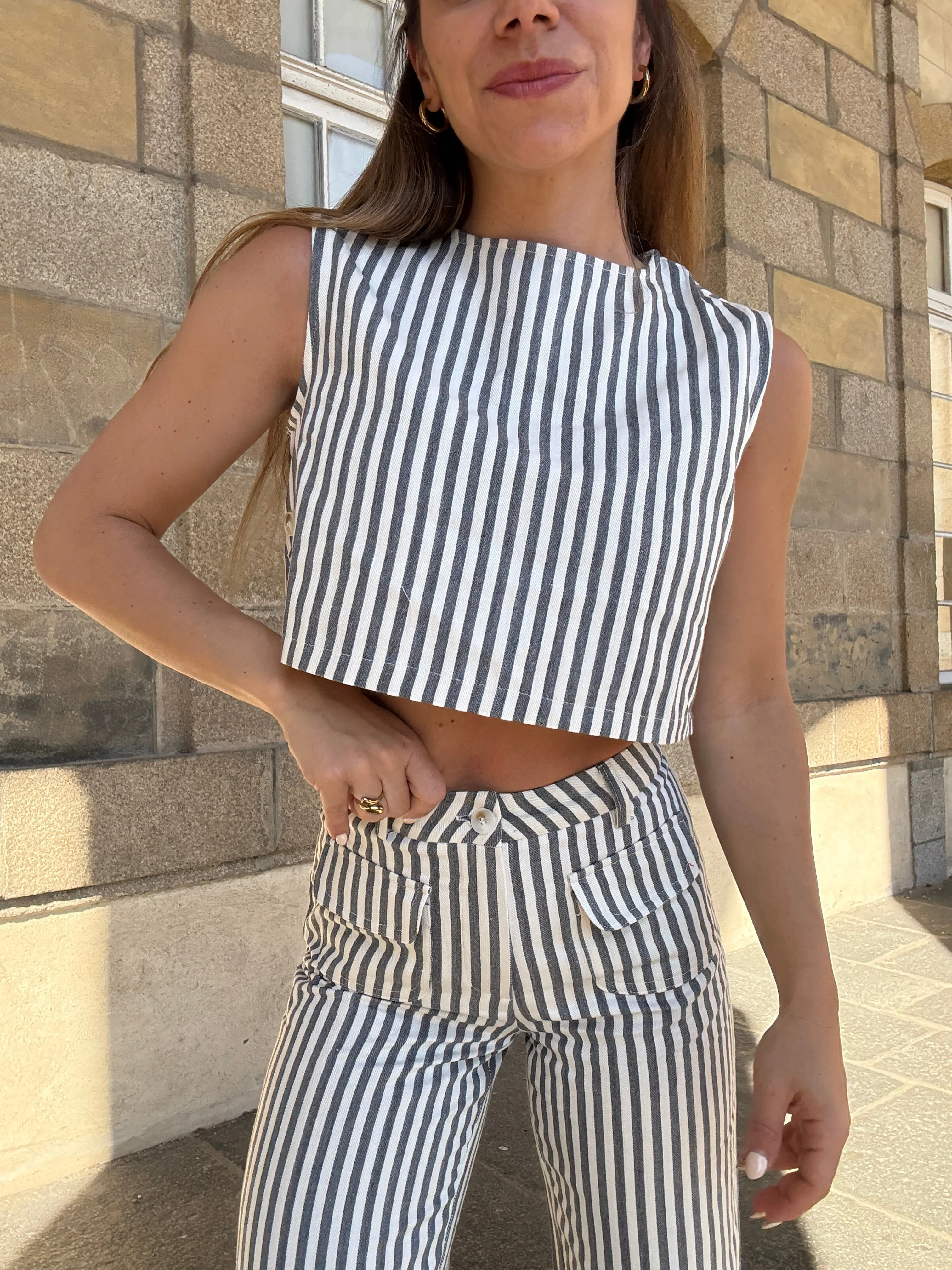 Top Rayé Marin Bleu - Image 9