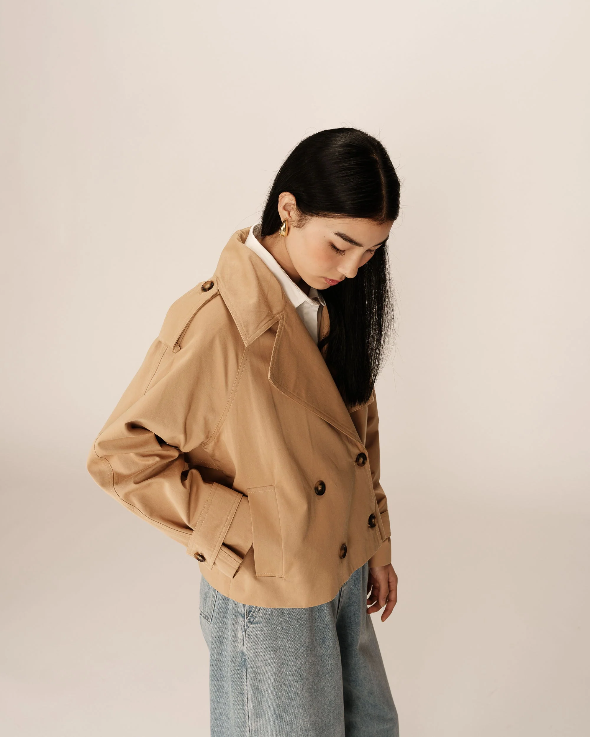 Trench Court Camel Printemps - Image 4