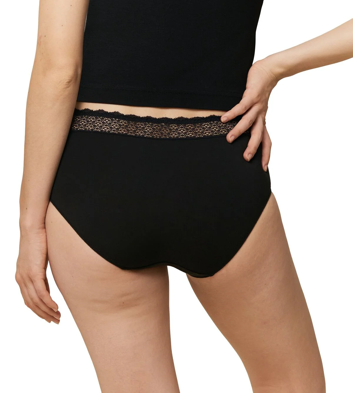 Slip Taille Haute Lot De 3 Feel Of Modal Midi 3P - Black - Image 2